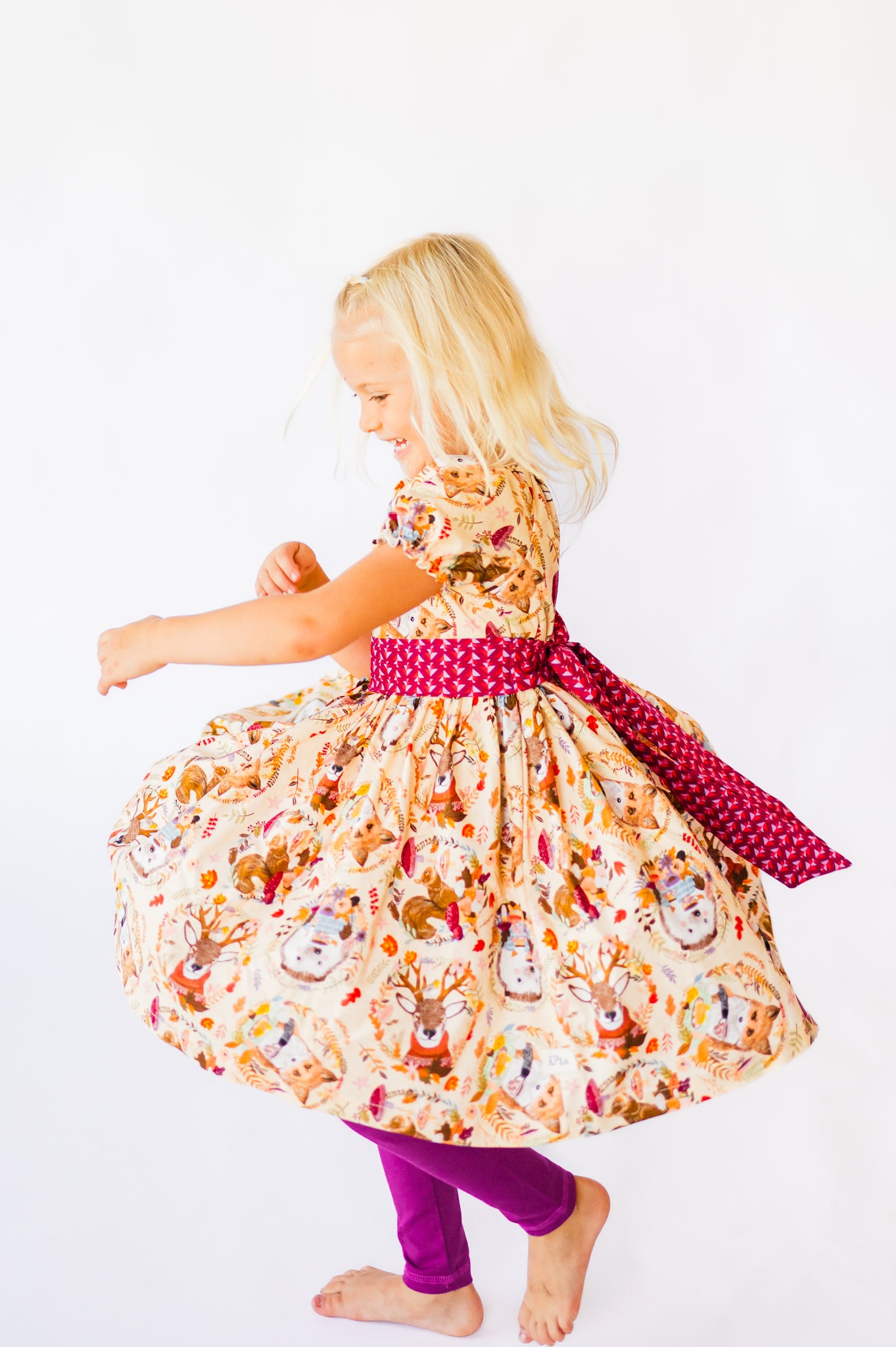 Hedgehog and Friends Peasant Dress