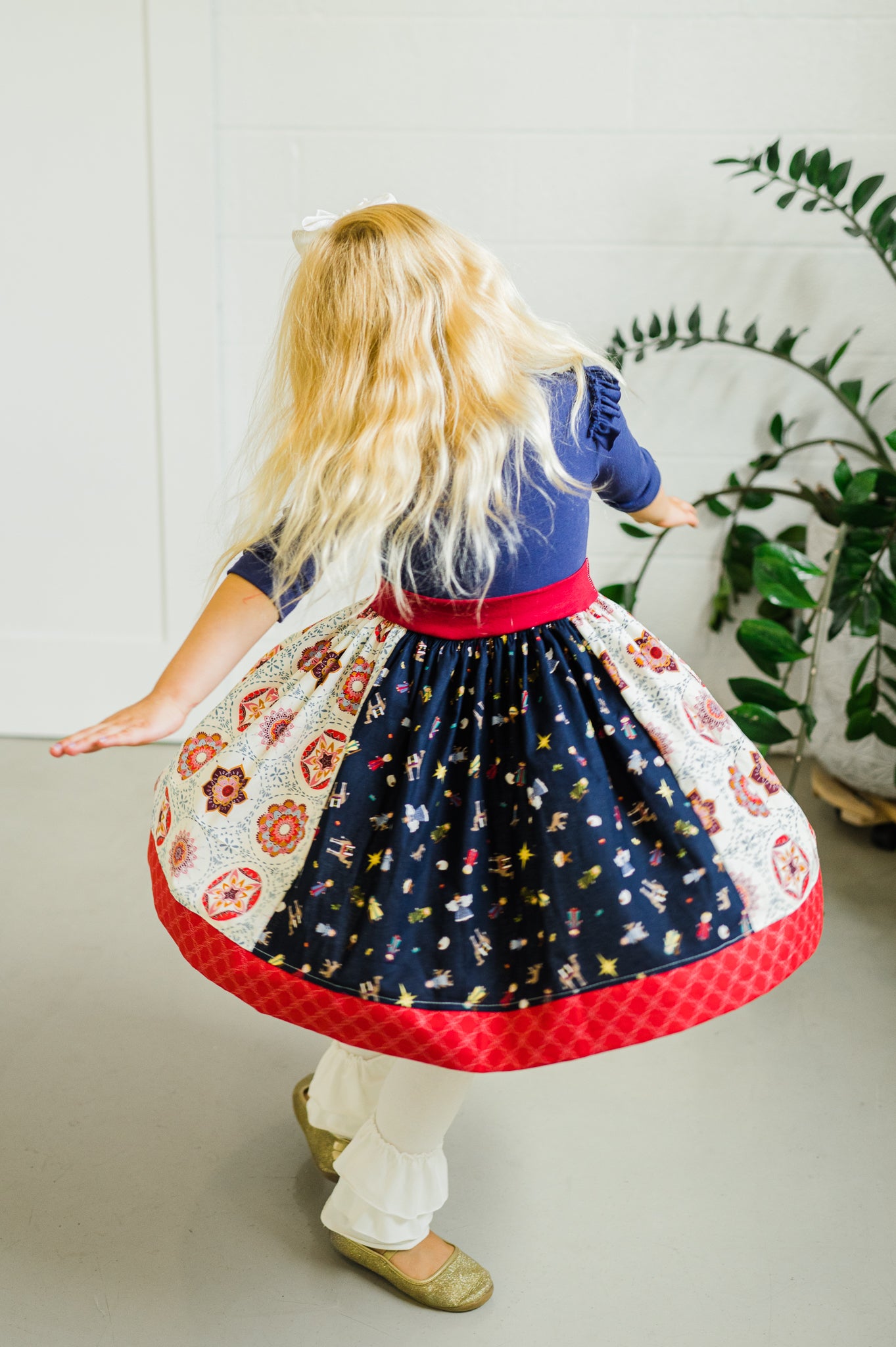 Oh Little Town of Bethlehem Girls Sarah 3/4 Dress (ships in 2 weeks)