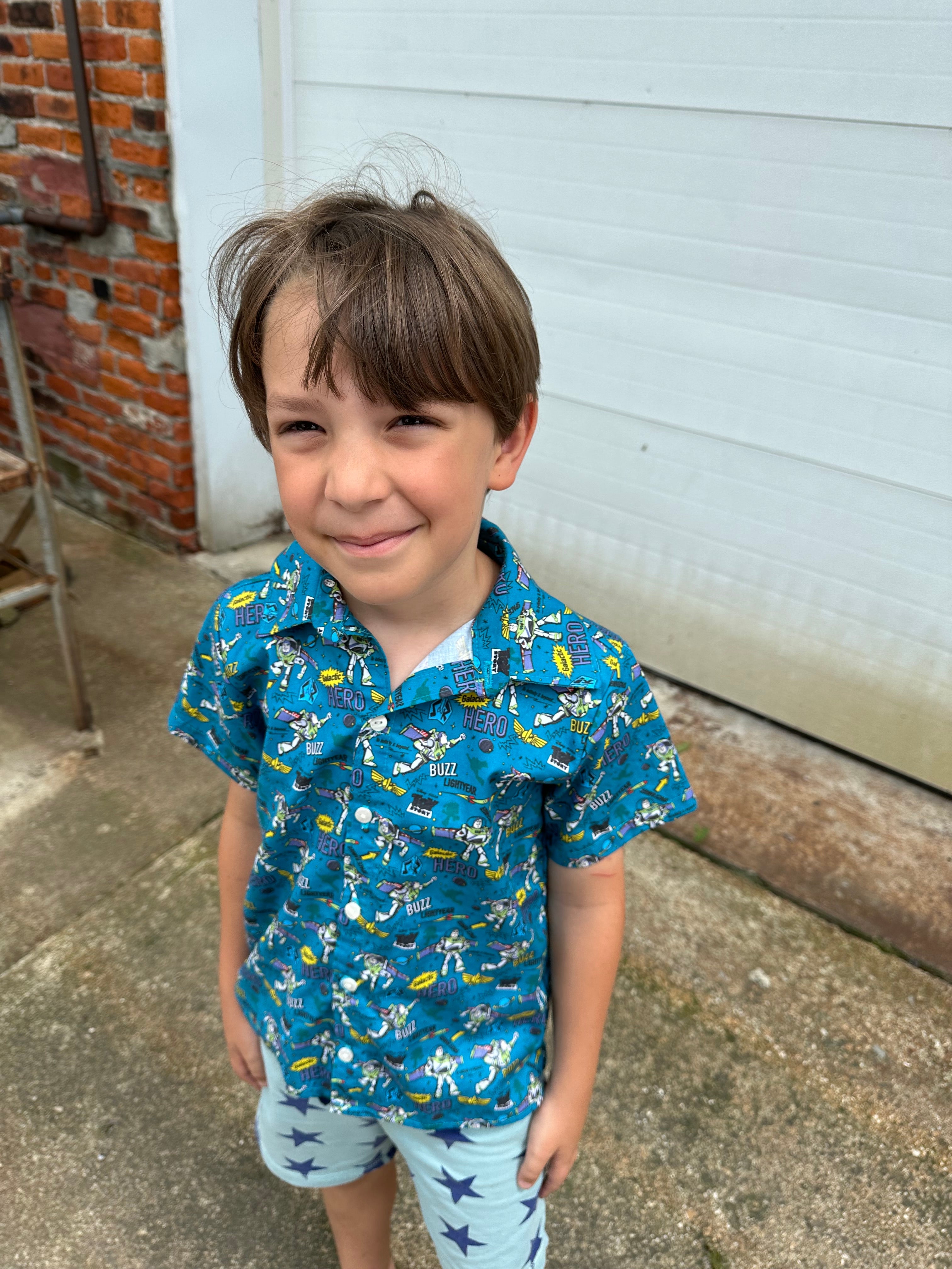 To Infinity and Beyond Oxford Button Up Shirt (SHIPS IN 2 WEEKS)