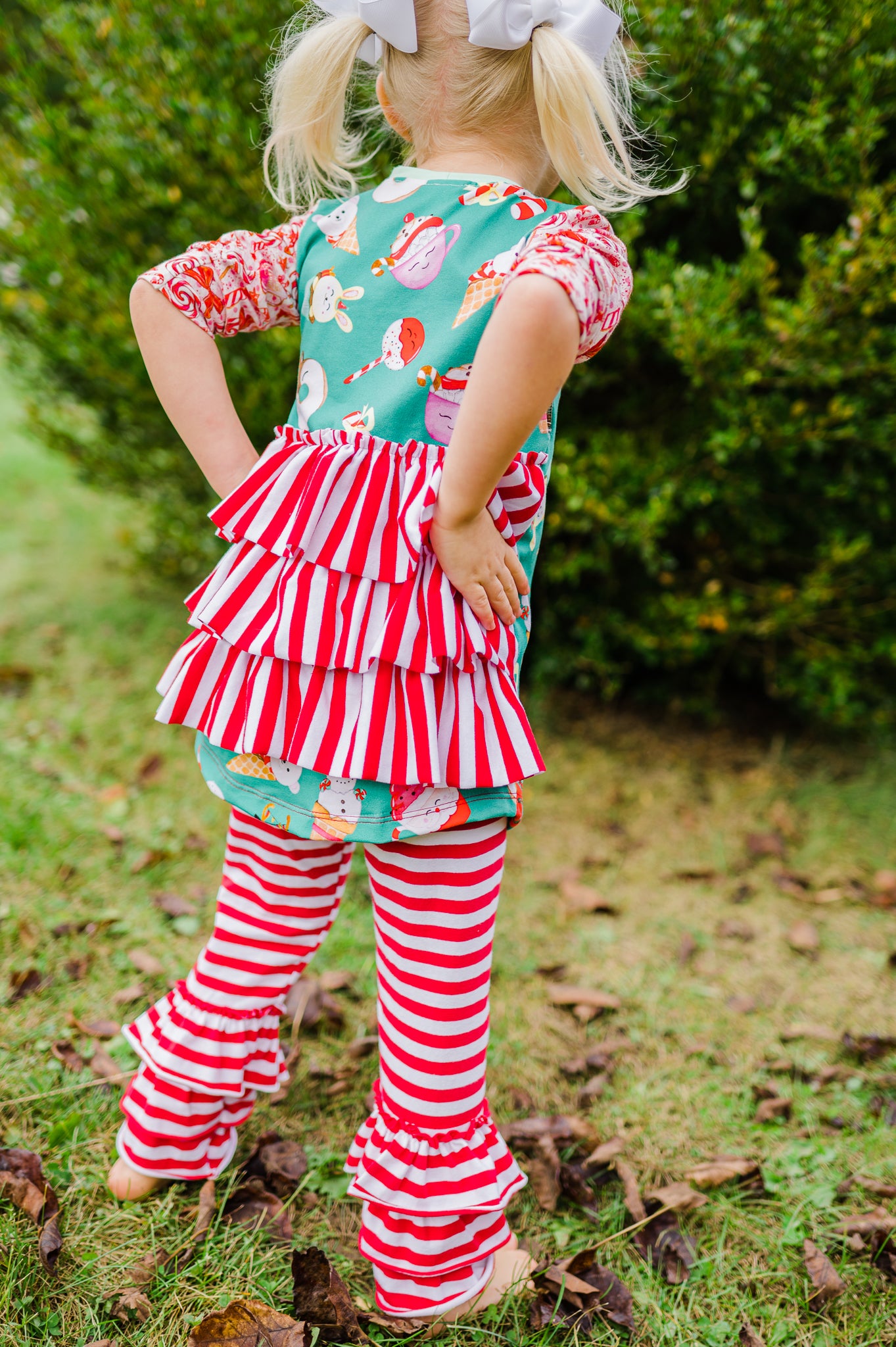 Winter Treats Ruffle butt 3/4 Sleeve Tunic