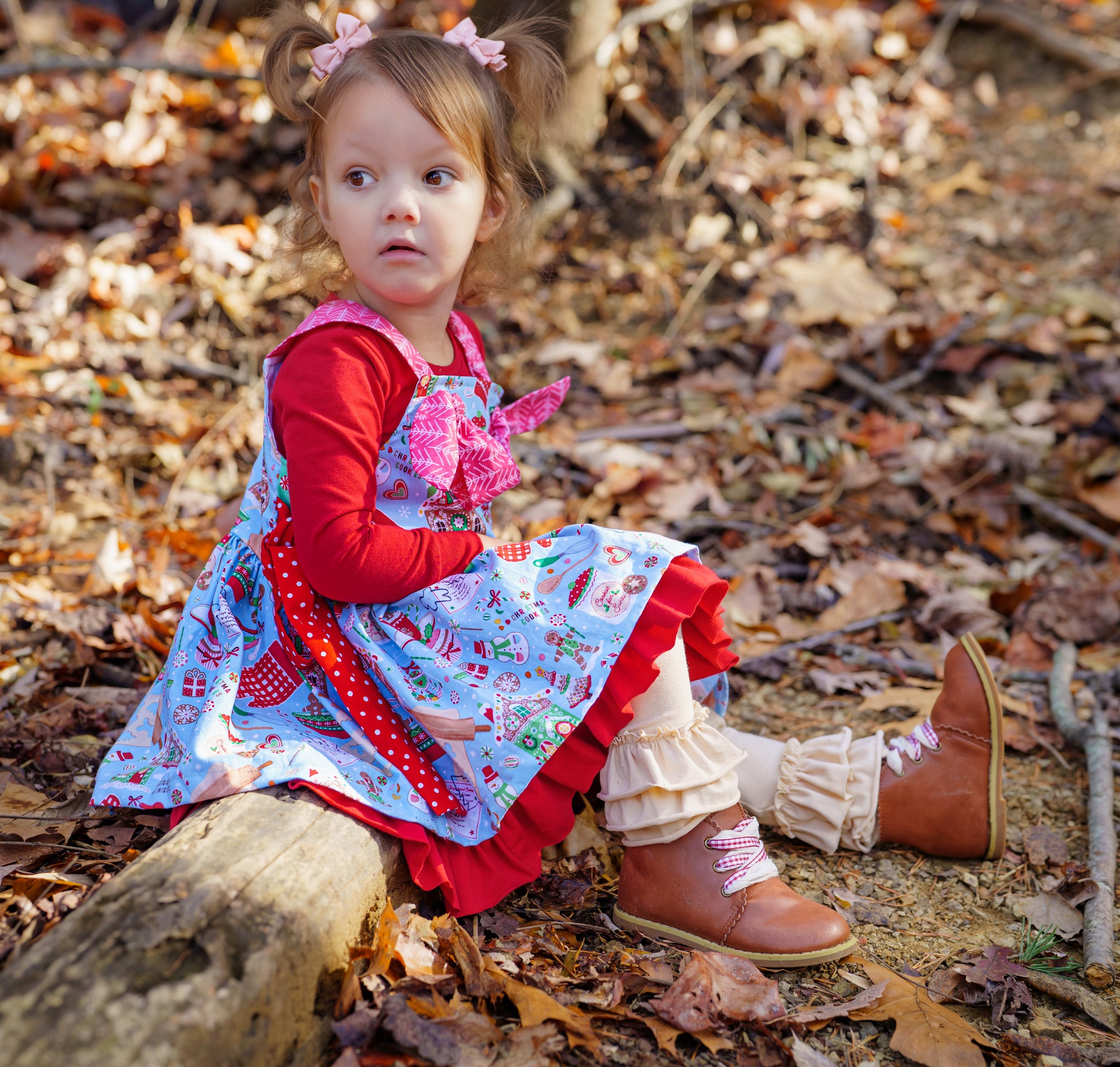 Cookies for Santa Hadley Pinafore Dress (ships in 2 weeks)