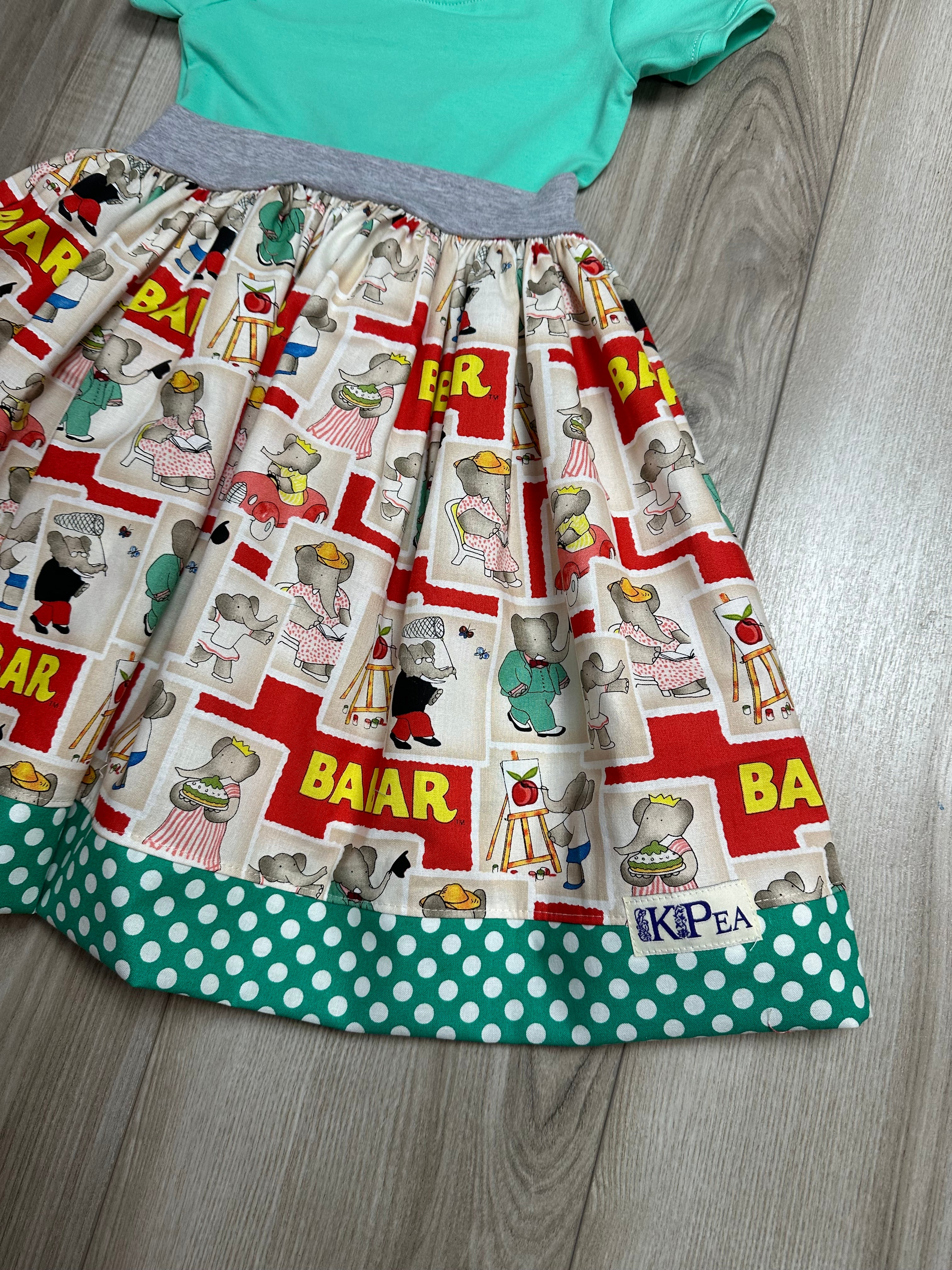 Babar in the City Twirl Dress (Ships in 2 Weeks)