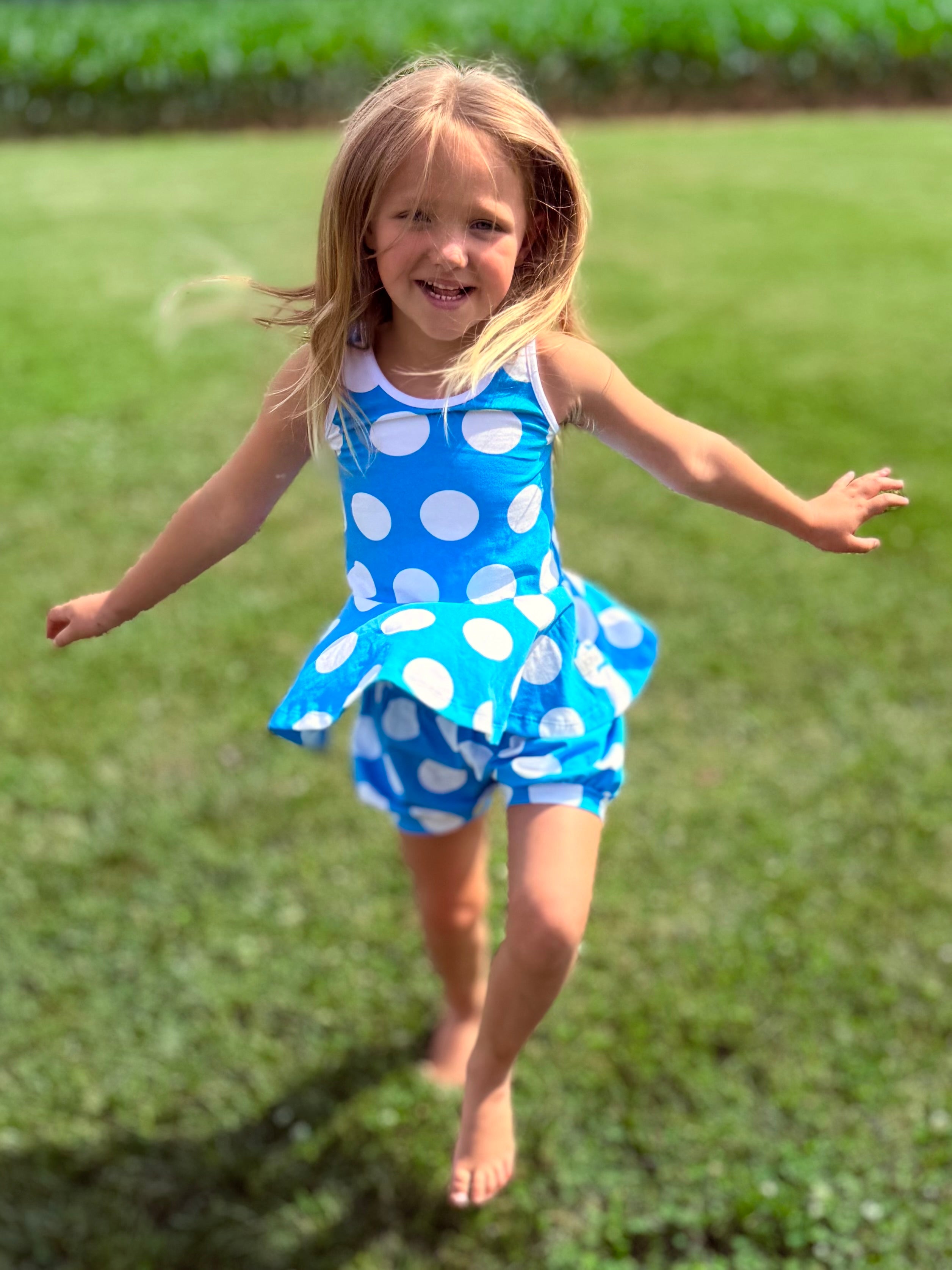 Smurfette Tank Peplum Top and Bubble SET