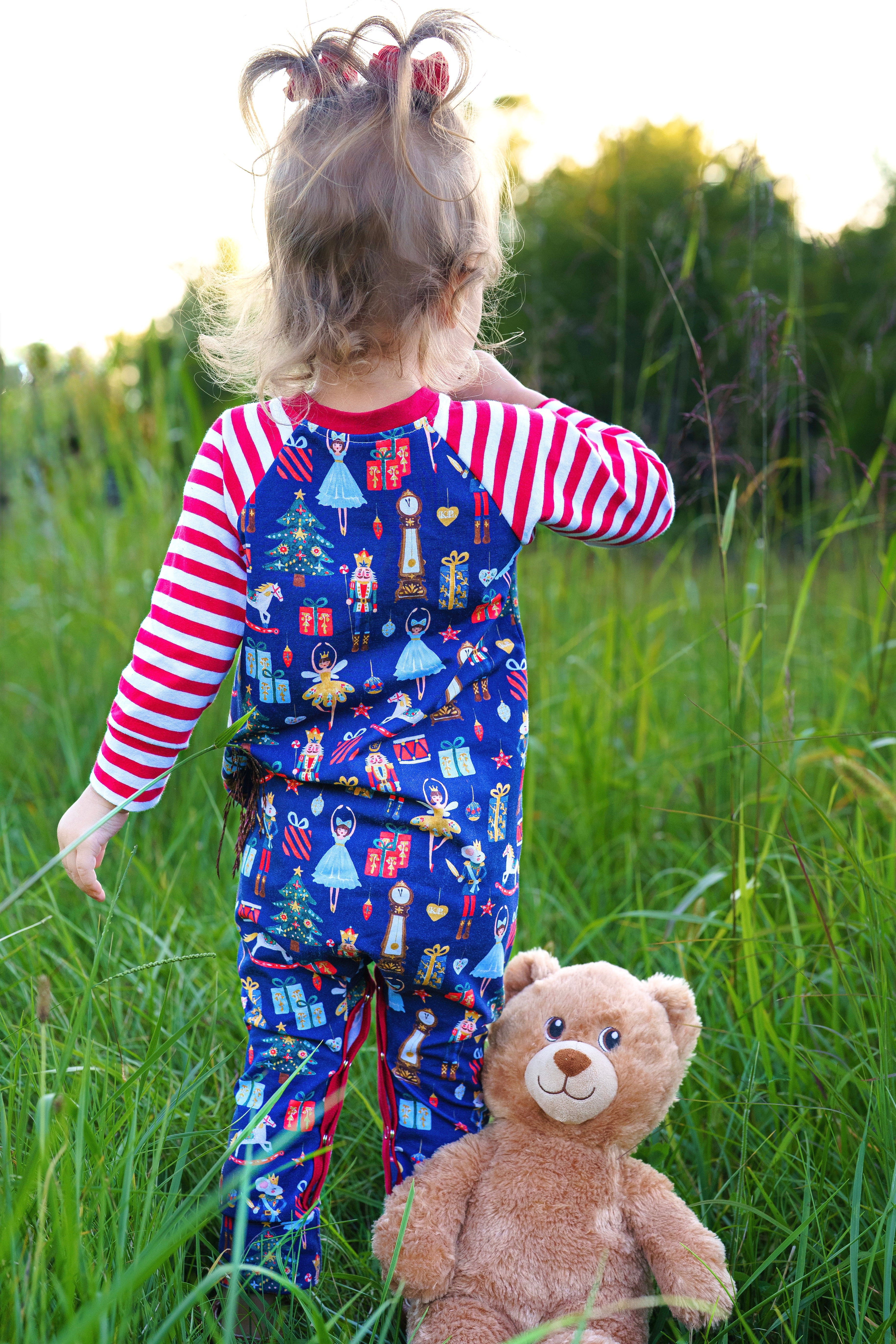Baby Navy Blue Nutcracker Romper Ships in 2 weeks