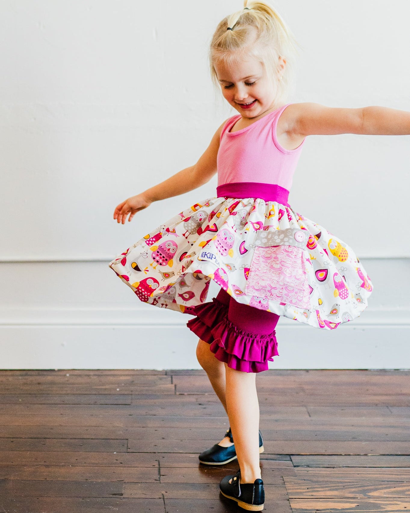 Birds of a Feather Twirl Top (ships in 2 weeks)