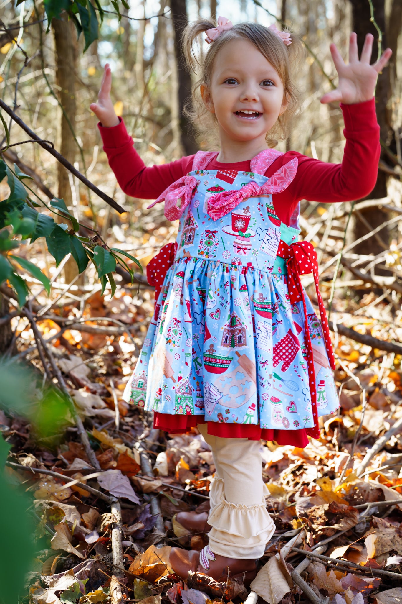 Cookies for Santa Hadley Pinafore Dress (ships in 2 weeks)