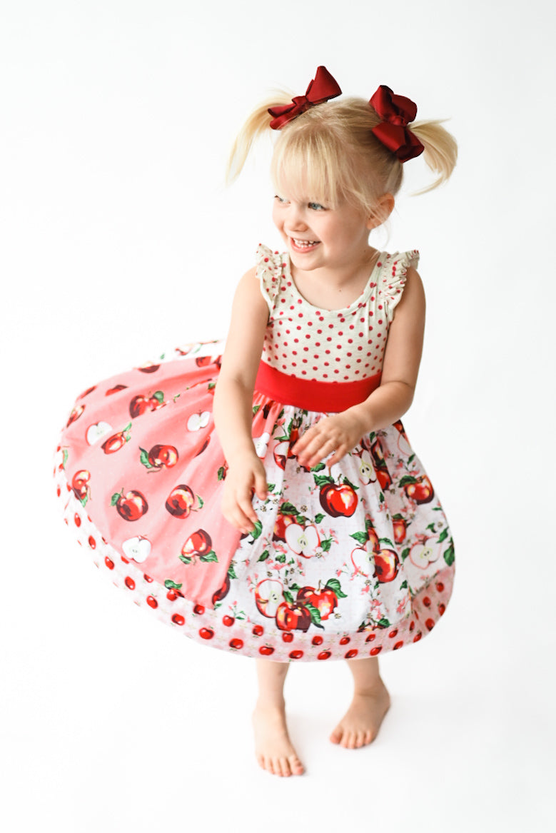 Apple Blossum Twirl Dress (Ships in 2 Weeks)