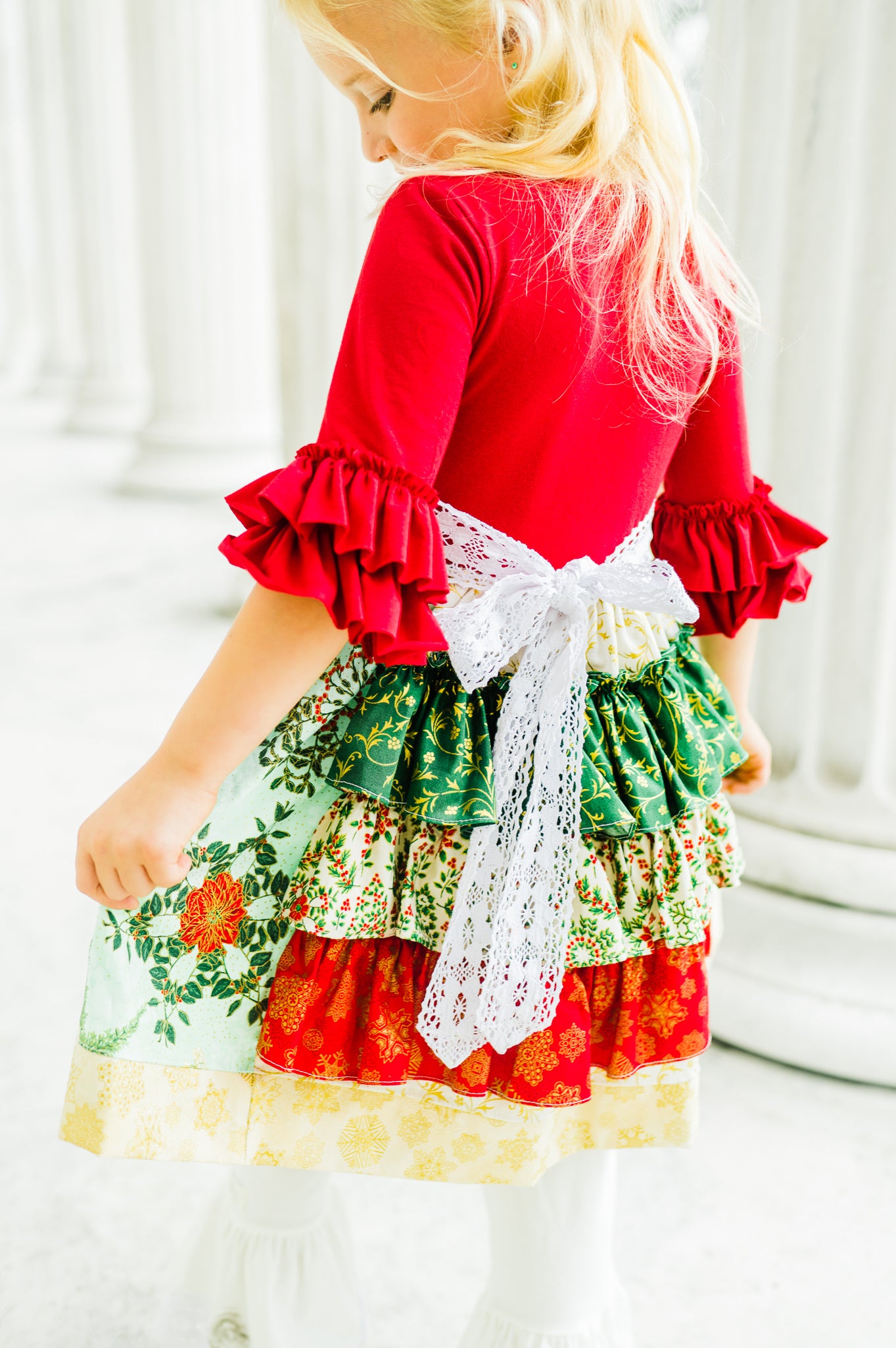Gold Frankincense and Myrrh Christmas Bustle Dress