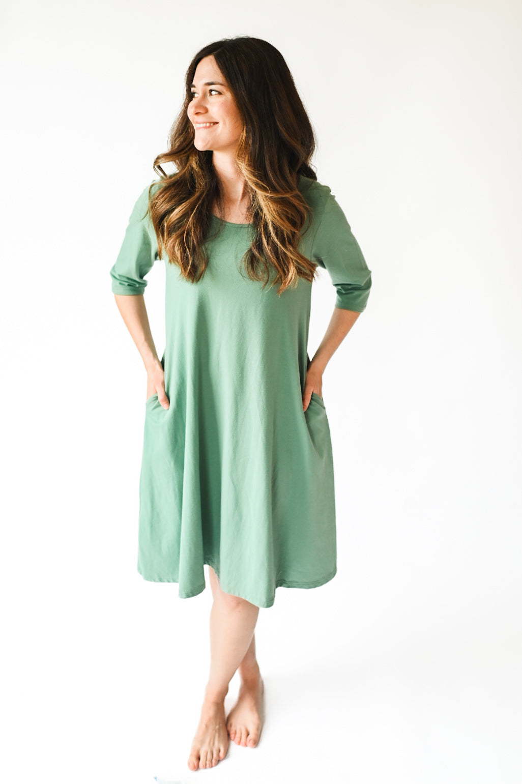 Simply Sage Sarah Swing Ladies Dress (ships in 2 weeks)