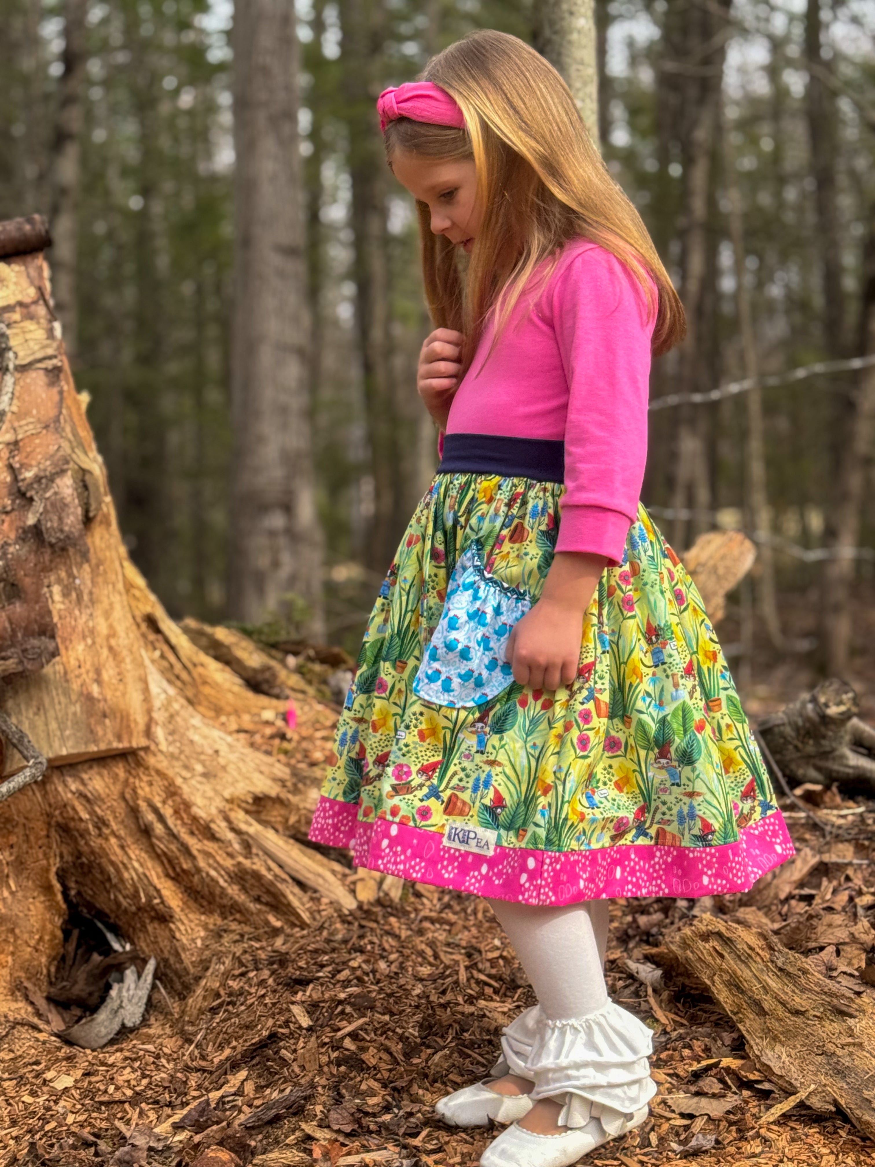 Purrennial Garden 3/4 Sleeve Dress (ships in 2 weeks)