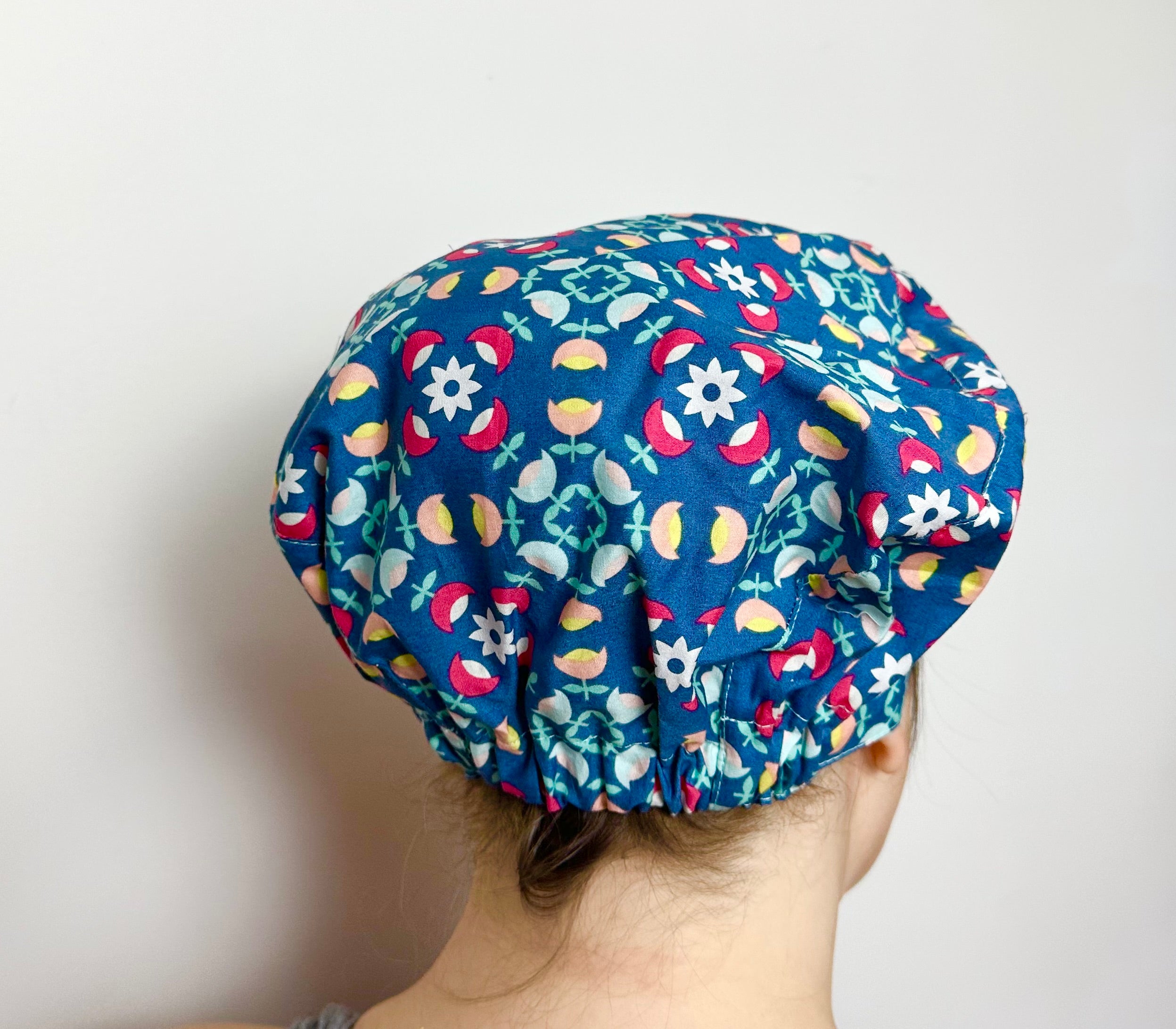 Retro Scrub Cap Tie Back or Bouffant Style