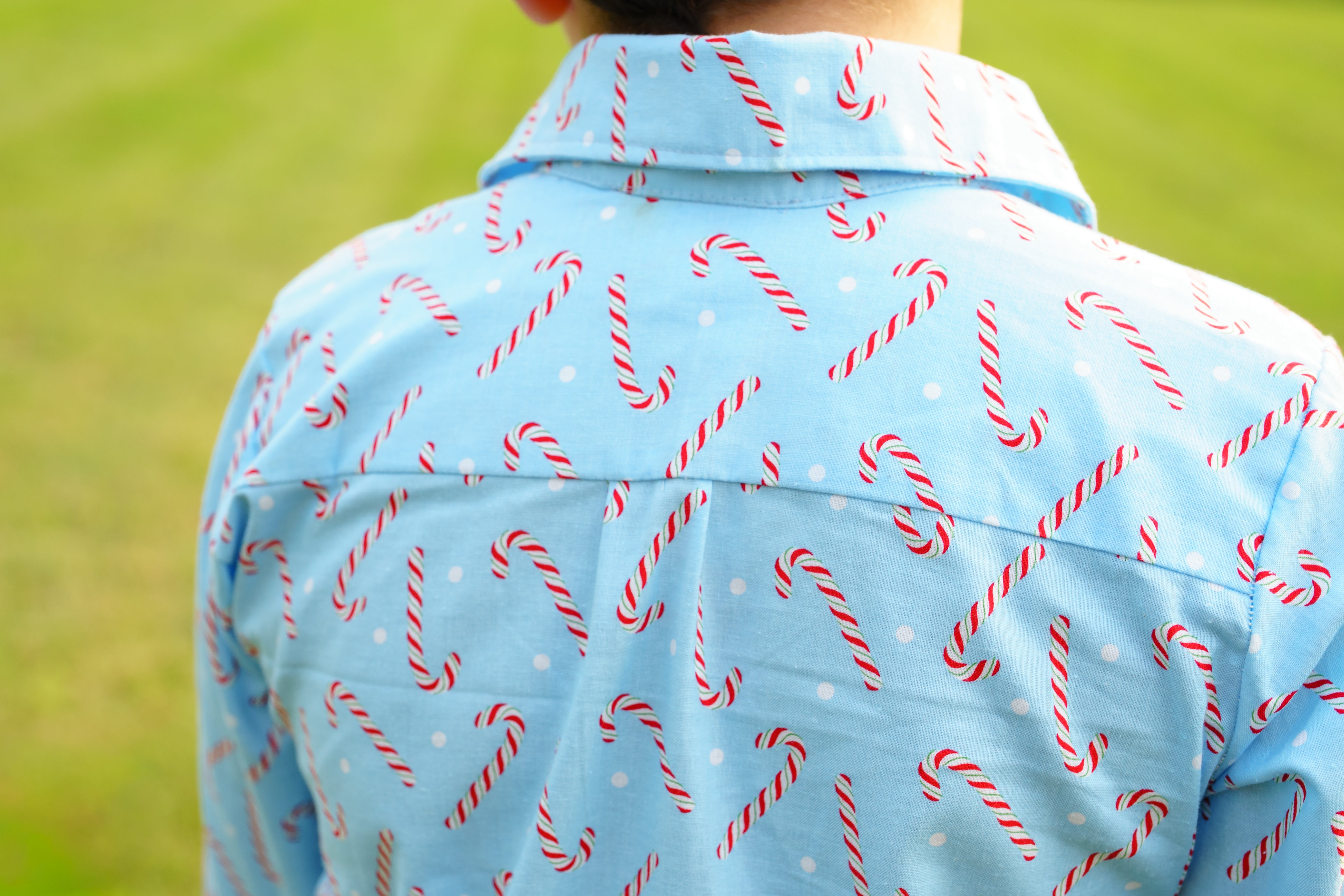 Candy Cane Andrew Button Up Shirt (SHIPS IN 2 WEEKS)