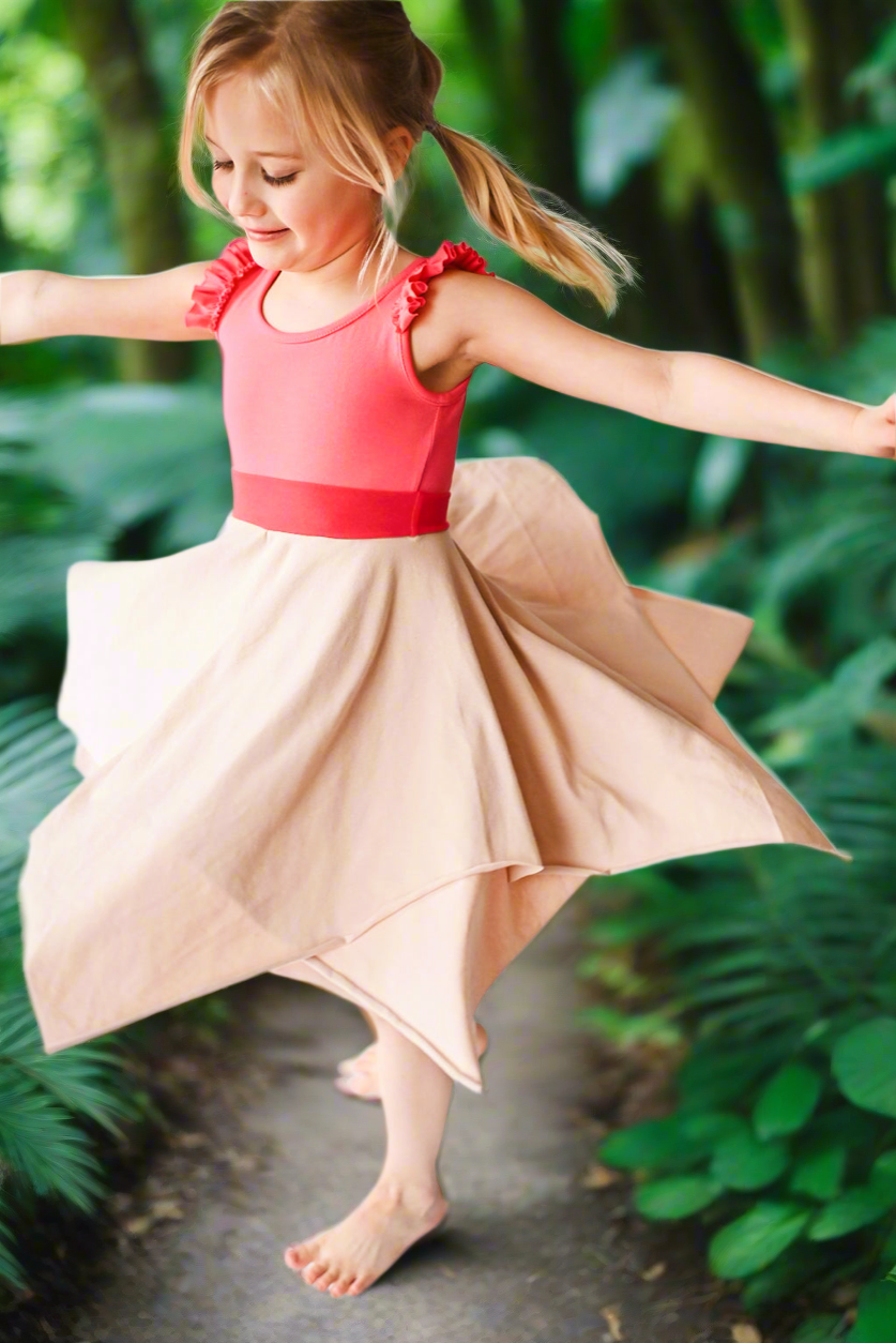 Heart of Te Fiti Petal skirt Lap Dress (ships in 2 weeks)