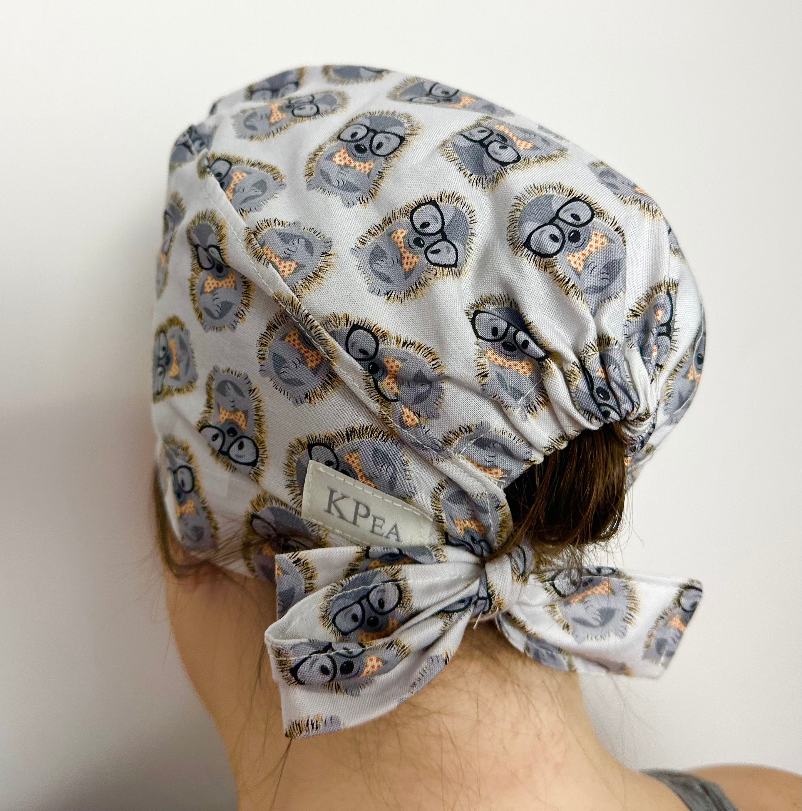 Hedgie Scrub Cap Tie Back or Bouffant Style