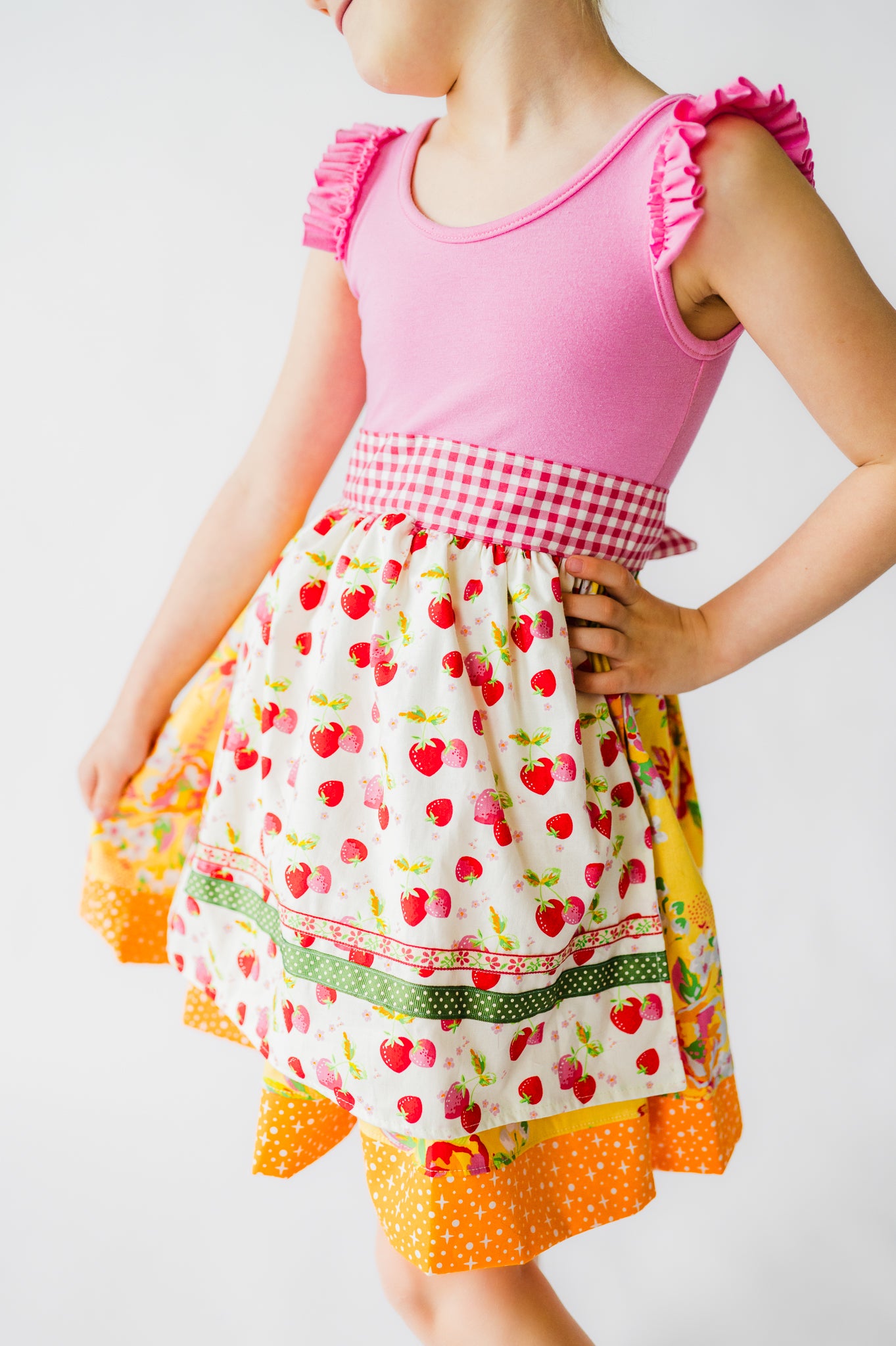 Berry Lovely Apron Twirl Dress (ships in 2 weeks)