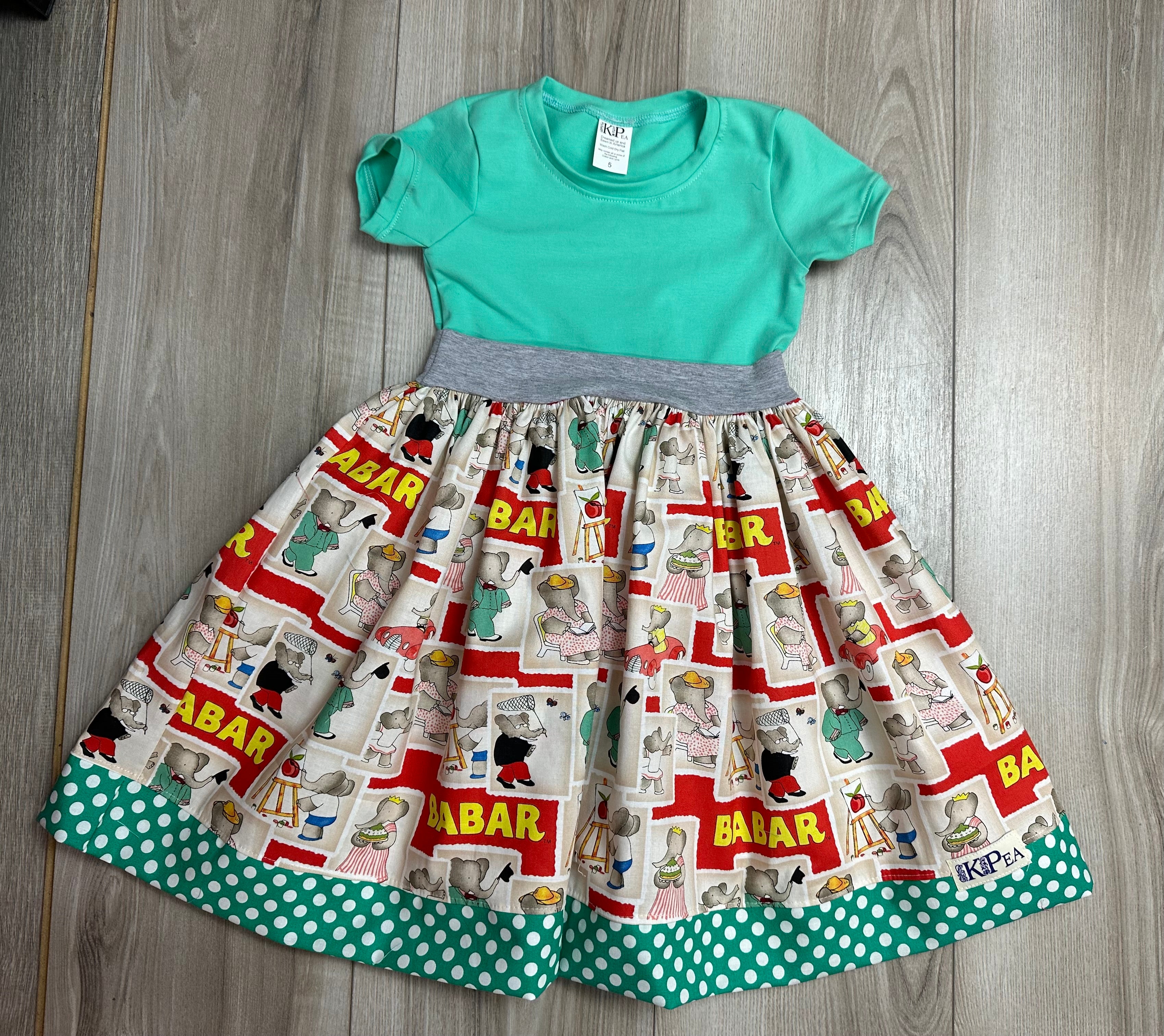 Babar in the City Twirl Dress (Ships in 2 Weeks)