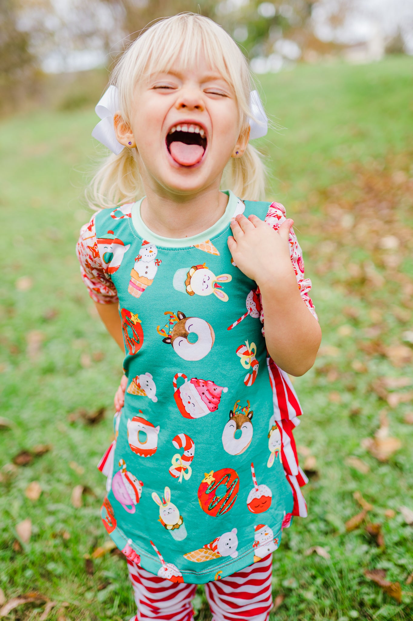 Winter Treats Ruffle butt 3/4 Sleeve Tunic (ships in 2 weeks)