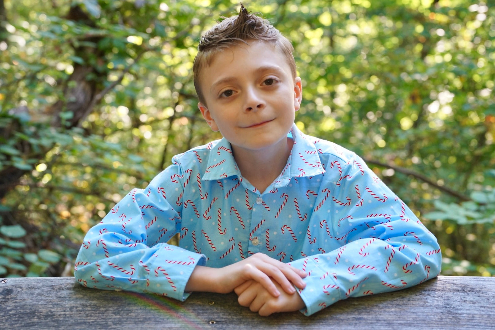 Candy Cane Andrew Button Up Shirt (SHIPS IN 2 WEEKS)