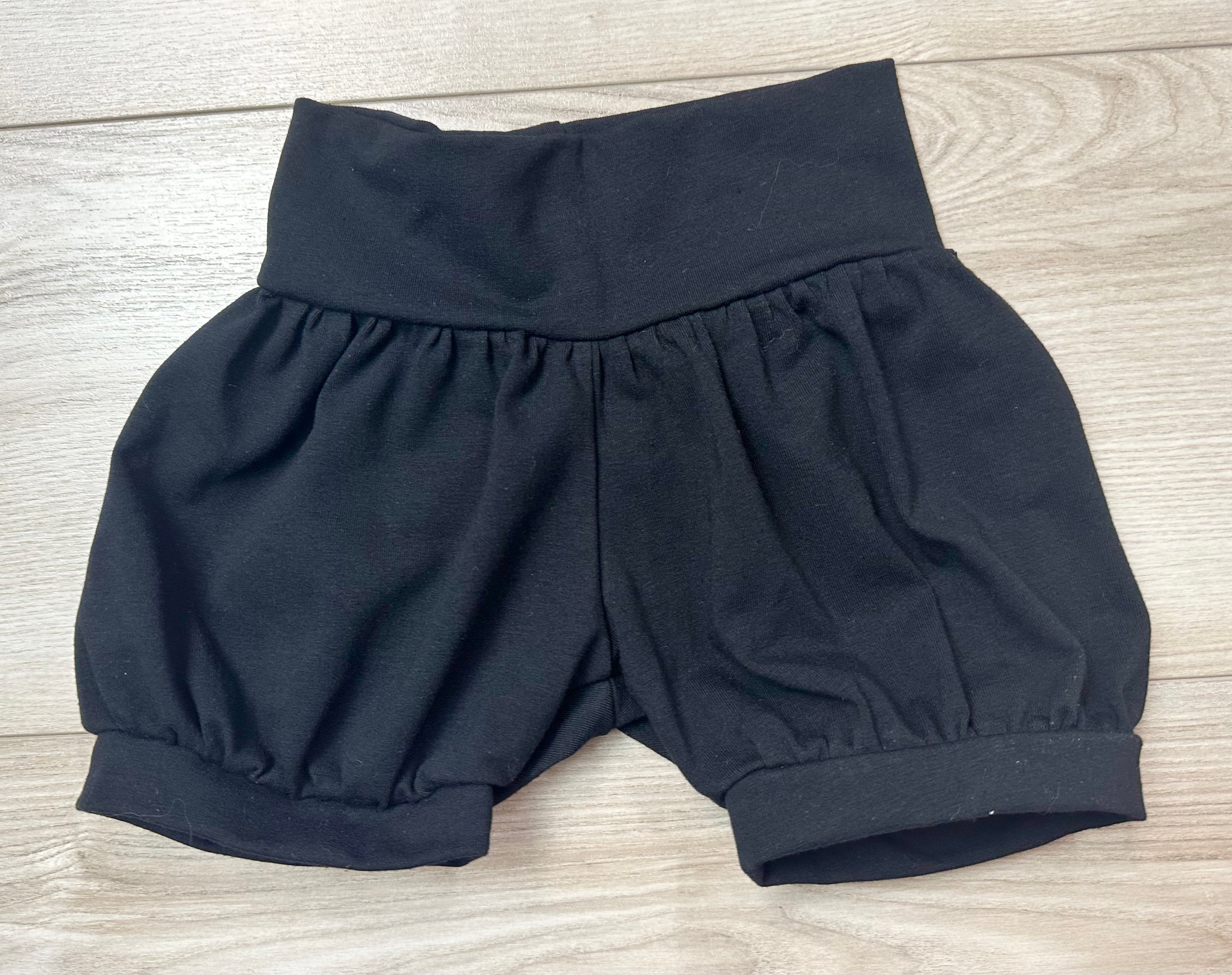 Jet Black Bubble shorts (ships in 2 weeks)