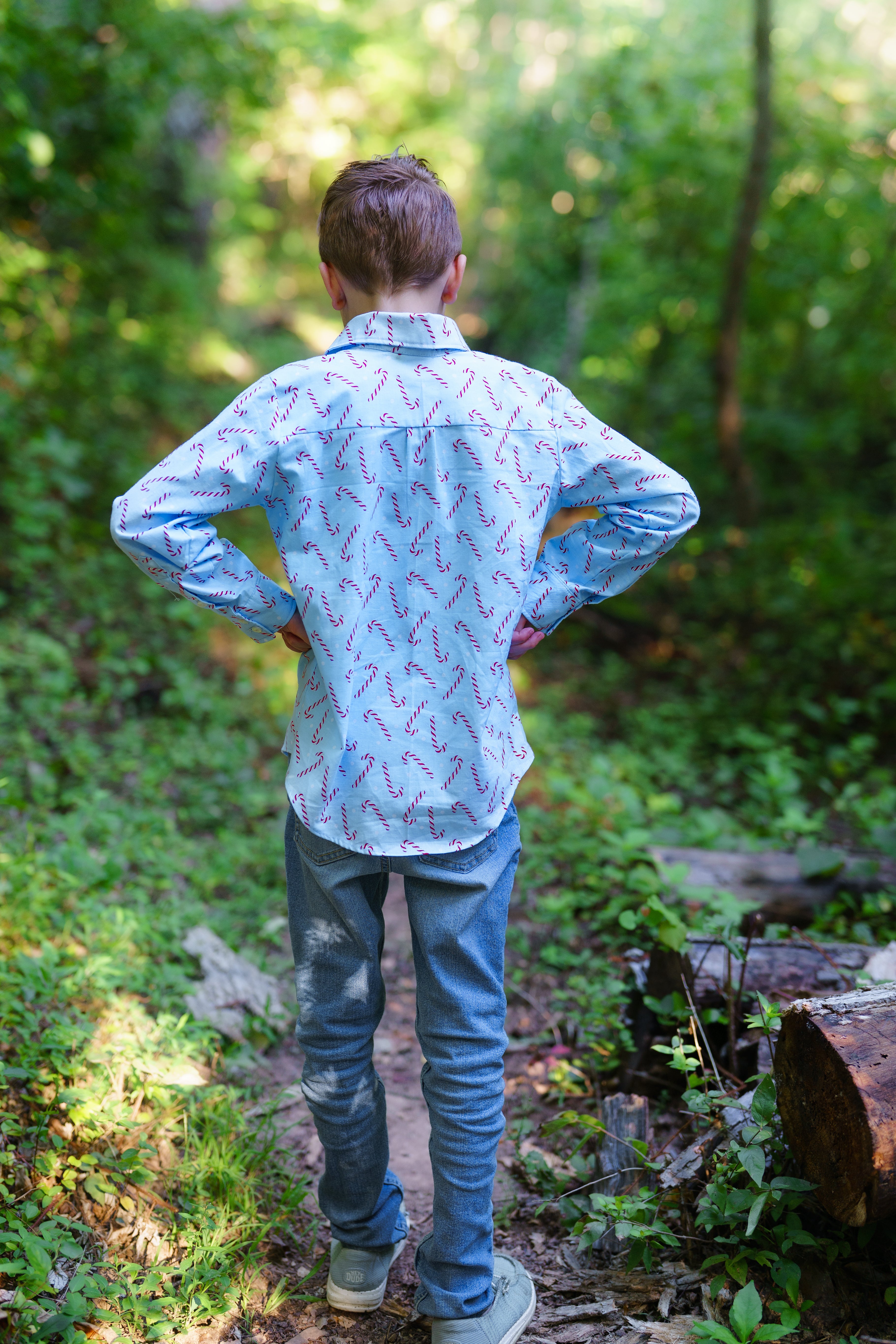 Candy Cane Andrew Button Up Shirt (ships in 2 weeks)