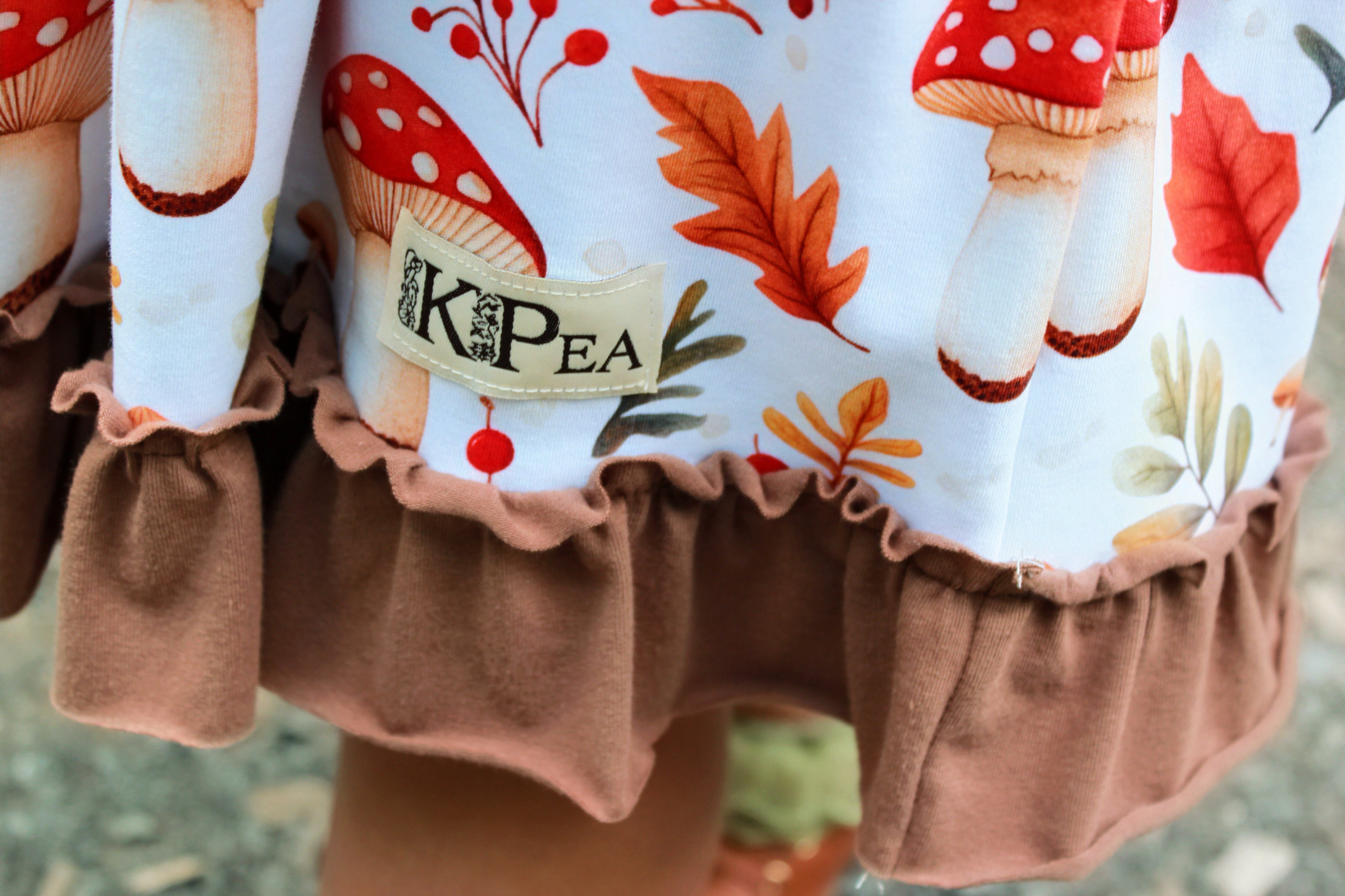 Toadstool Trail puff sleeved lap (ships in 2 weeks)