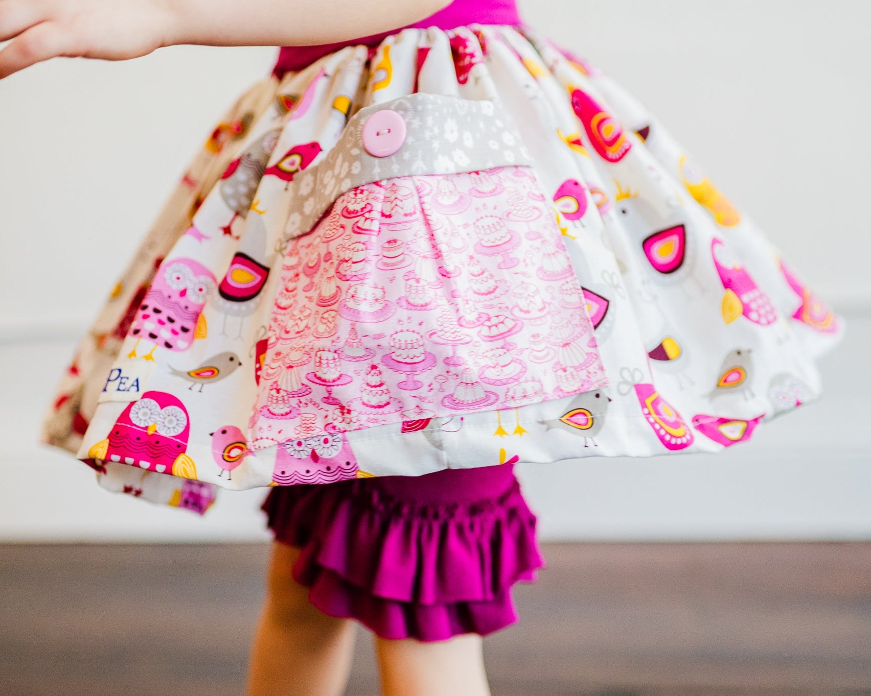 Magenta Ruffle Shorties (ships in 2 weeks)