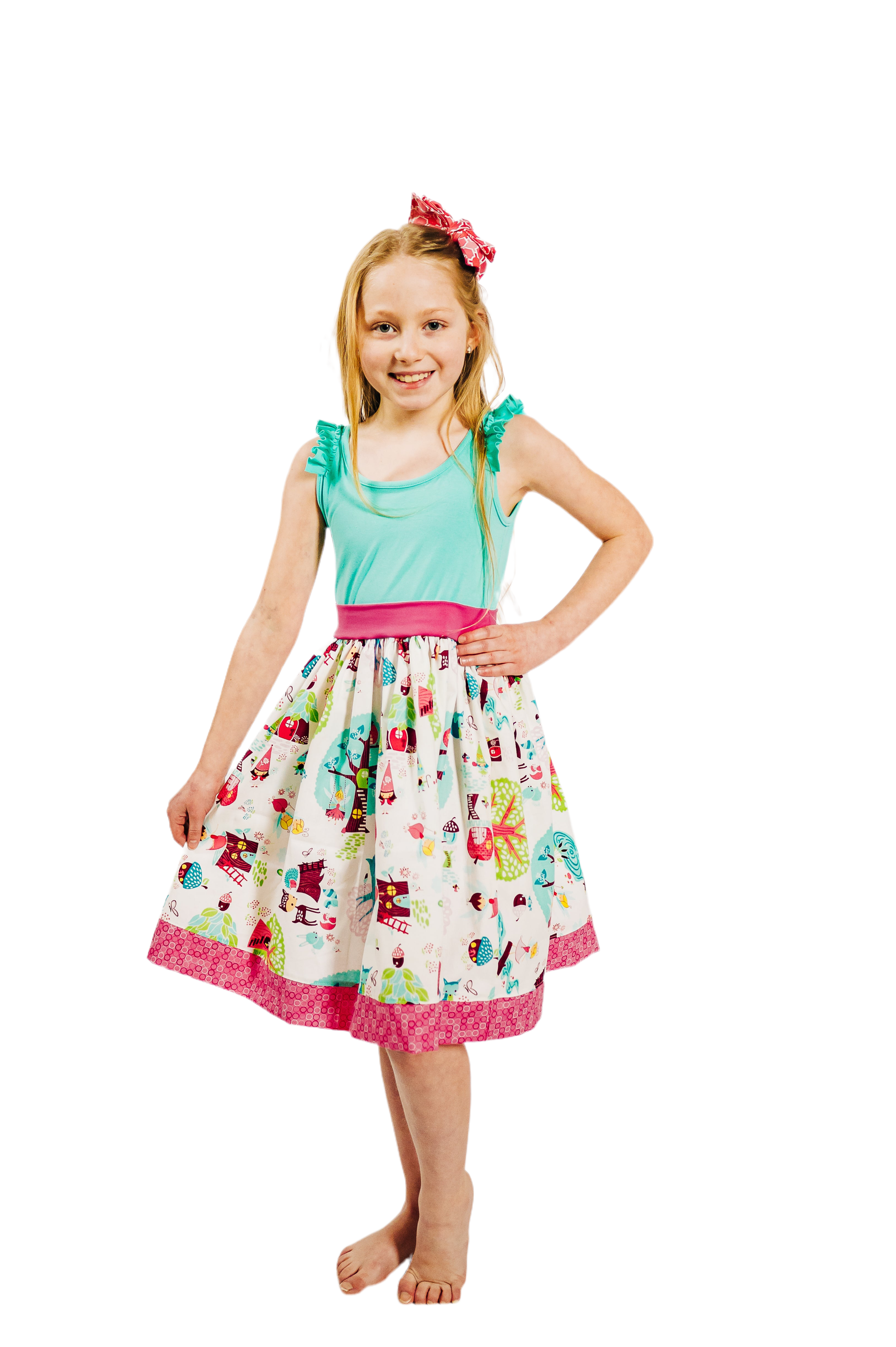 Tree House Friends Twirl dress (ships in 2 weeks)