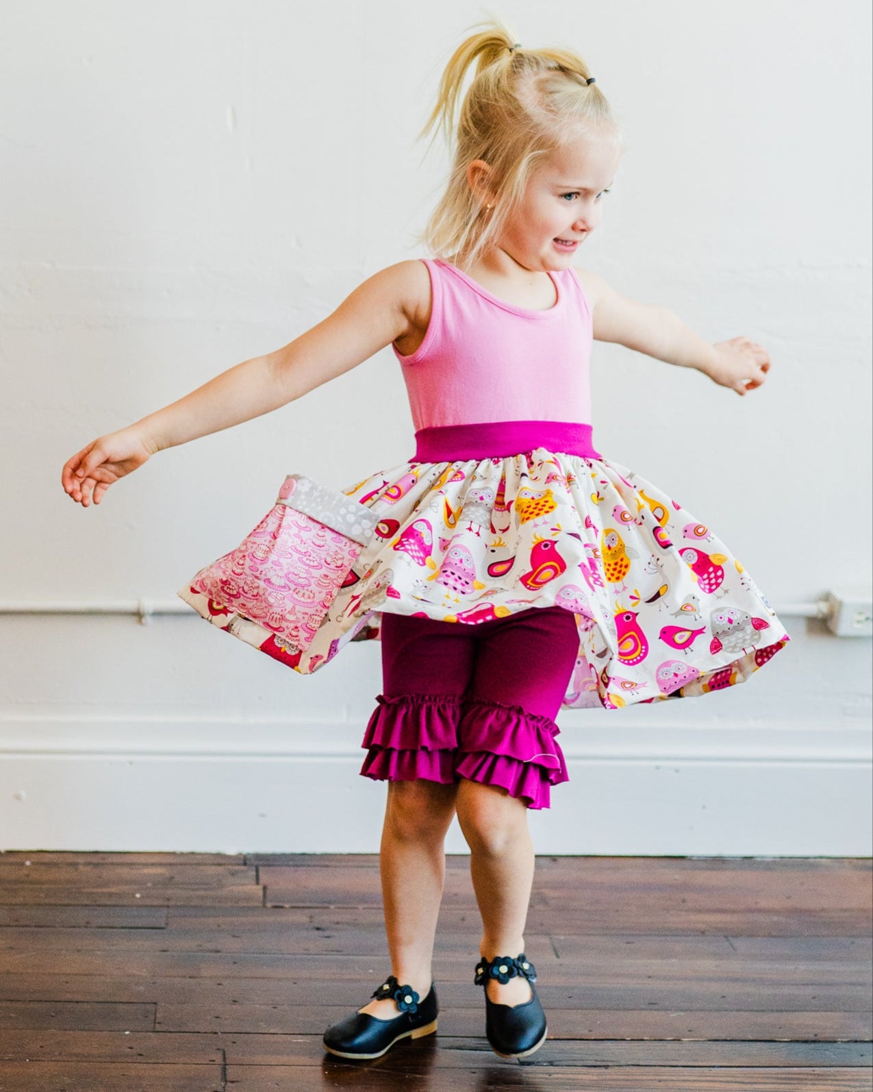 Birds of a Feather Twirl Top (ships in 2 weeks)