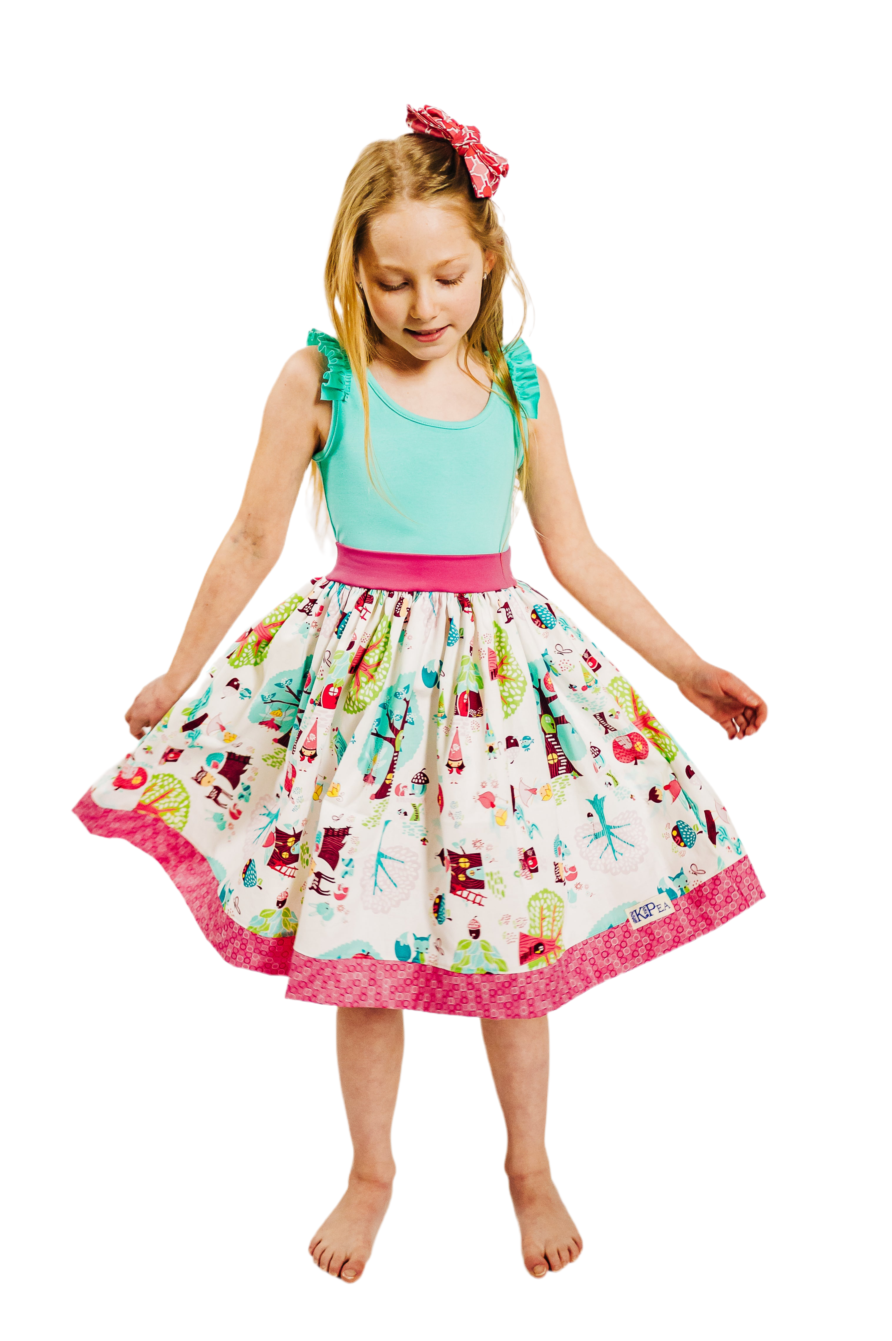 Tree House Friends Twirl dress (ships in 2 weeks)