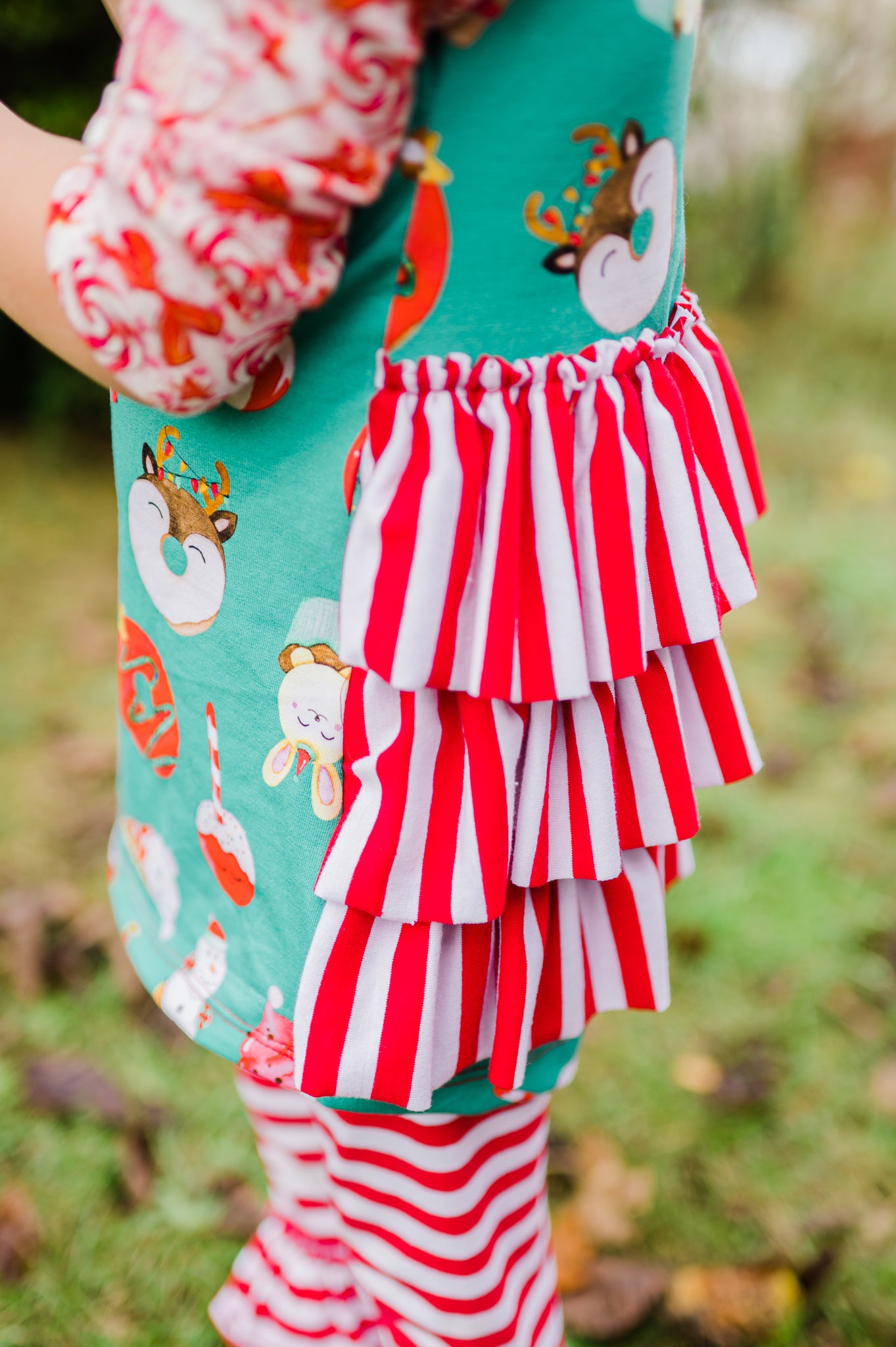 Winter Treats Ruffle butt 3/4 Sleeve Tunic