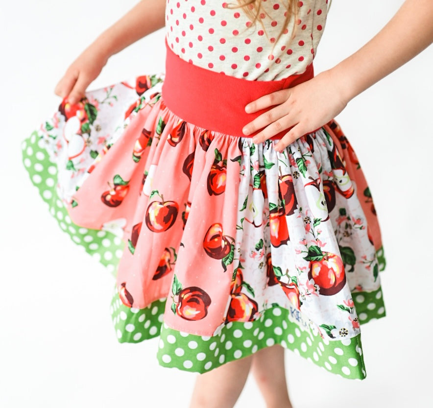 Johnny 🍎 Apple Seed Twirl Skirt (ships in 2 weeks)