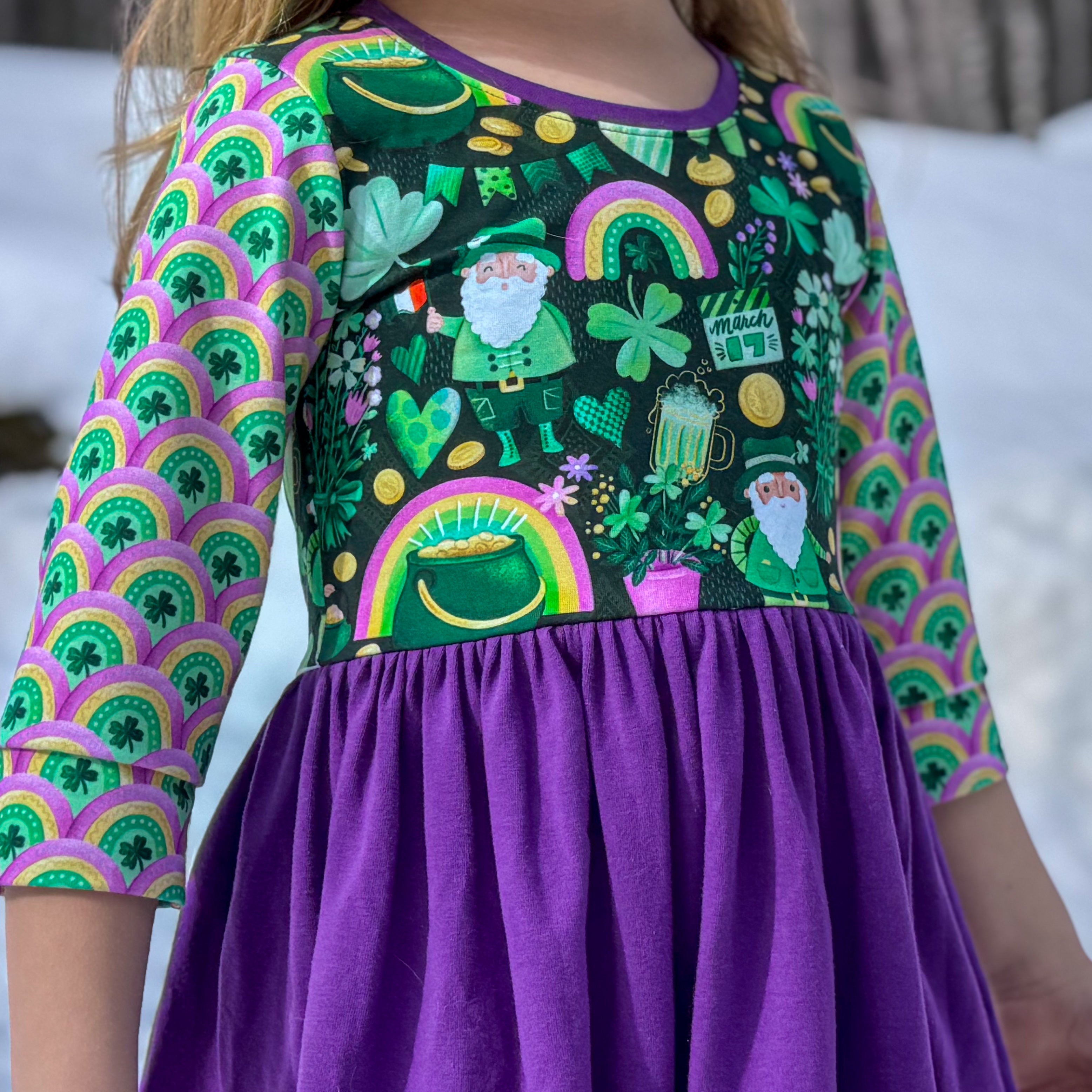 Lucky You 3/4 Sleeve Lap Dress (ships in 2 weeks)