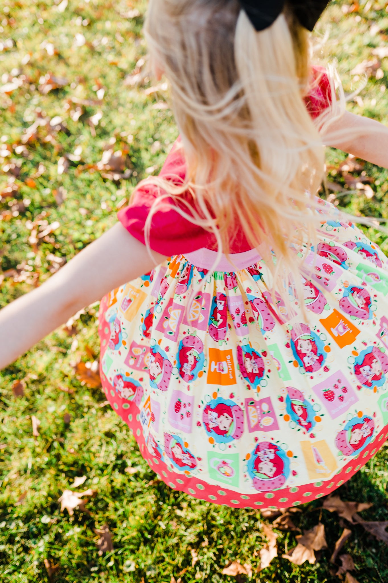 Strawberry Picnic Puff sleeve Dress