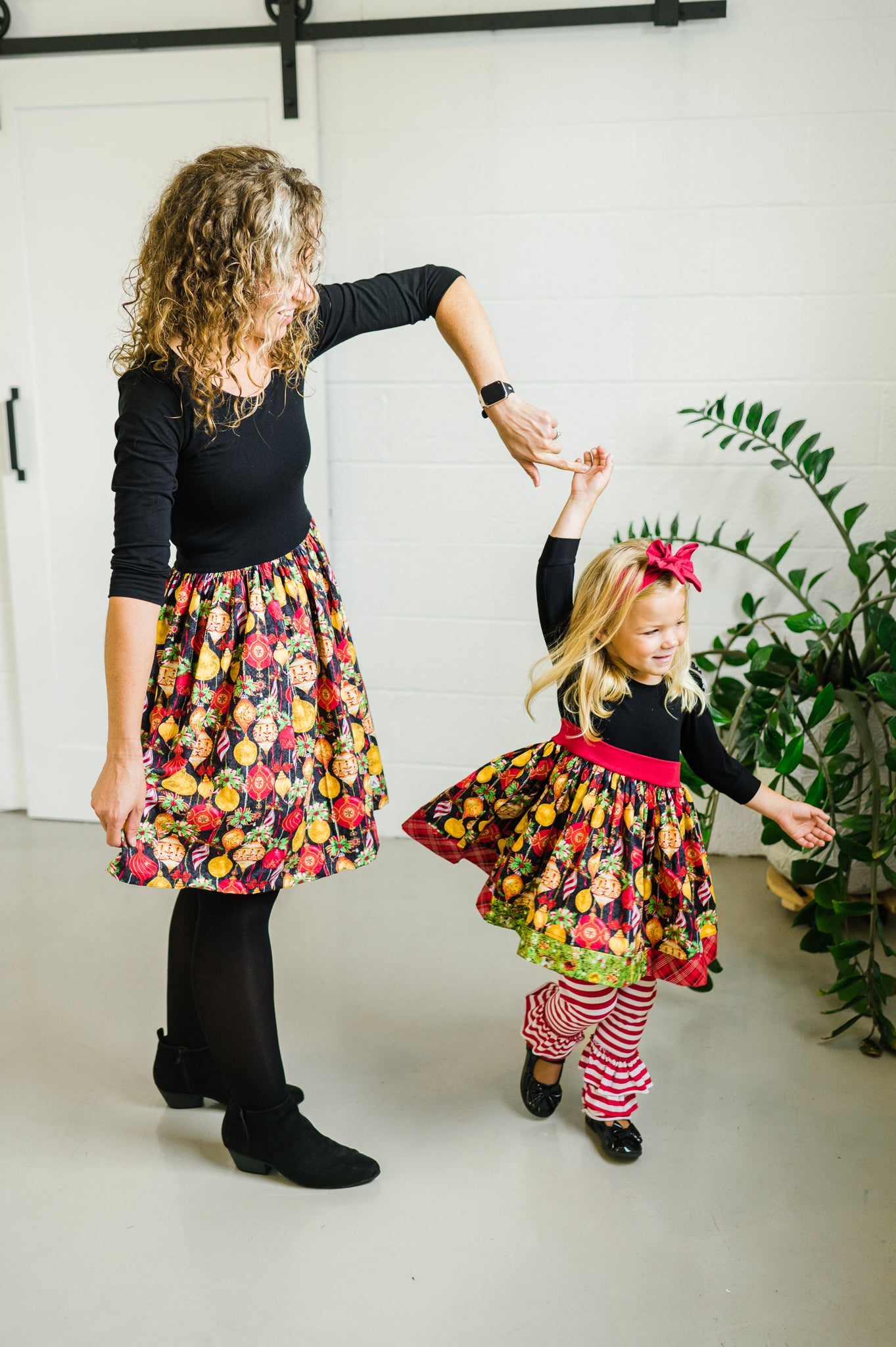 Peppermint Swirl Girls Sarah 3/4 Dress