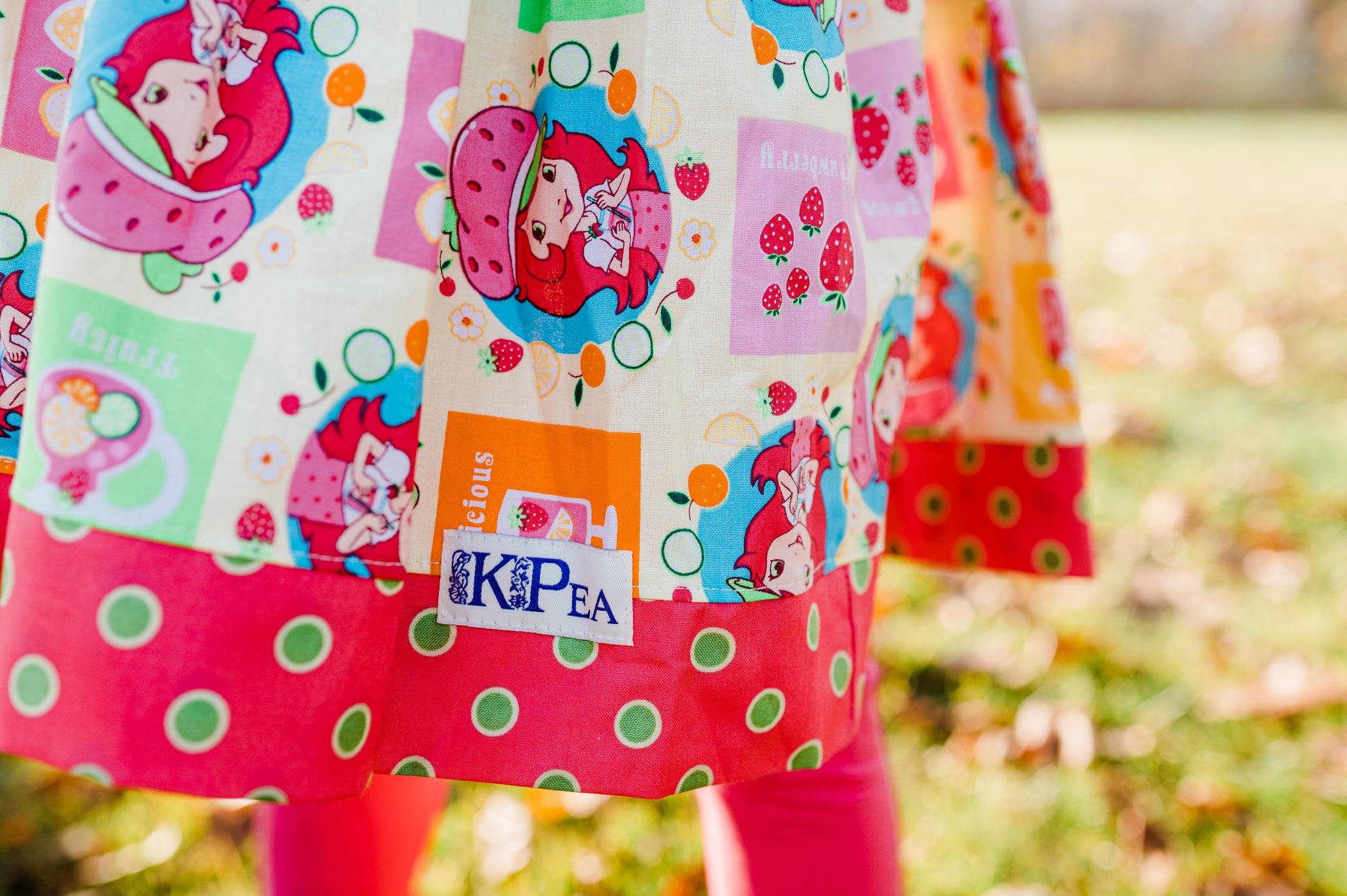 Strawberry Picnic Puff sleeve Dress
