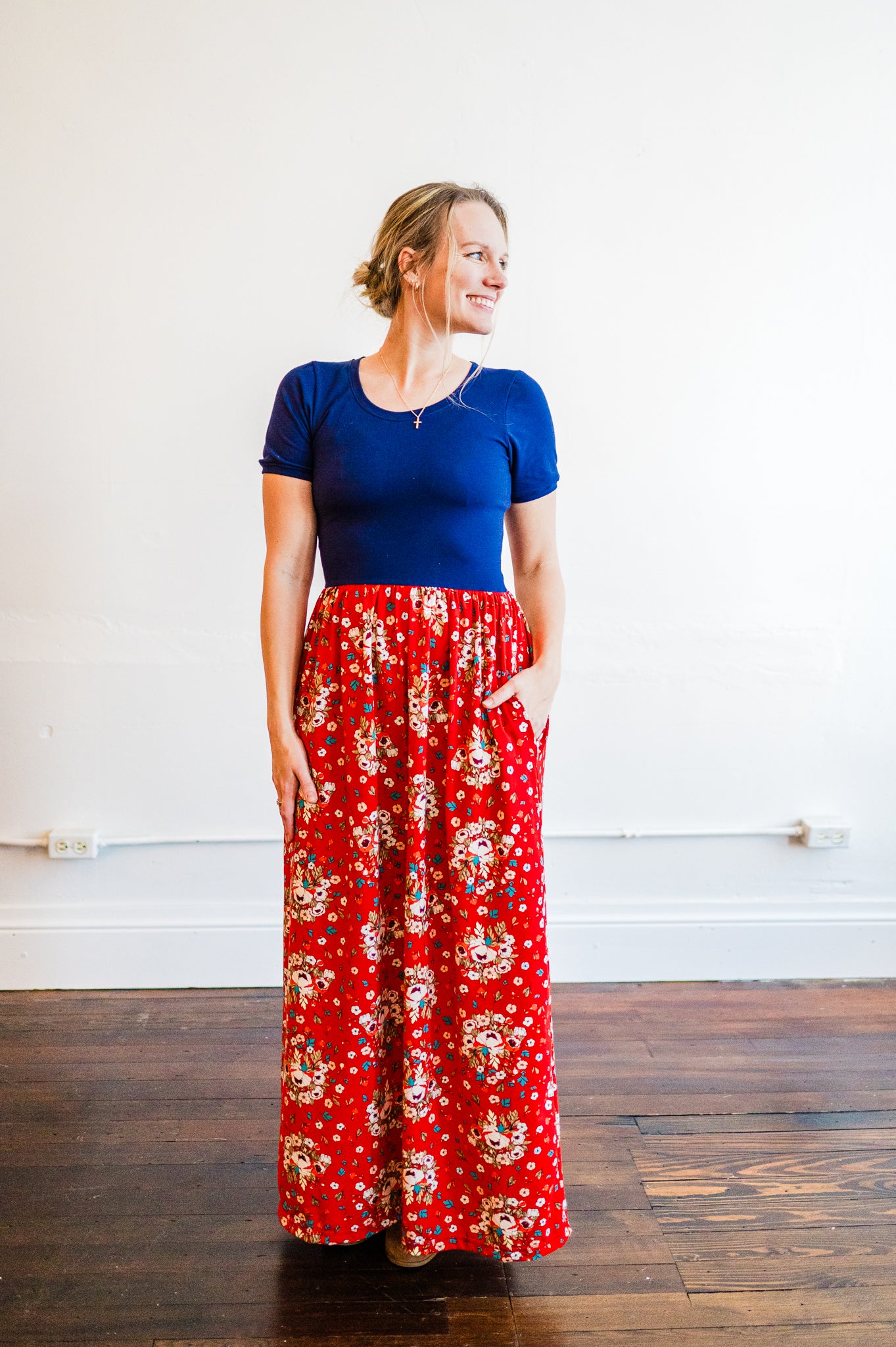 Colorado Sunrise Cap Sleeved Ladies Maxi Dress (ships in 2 weeks)