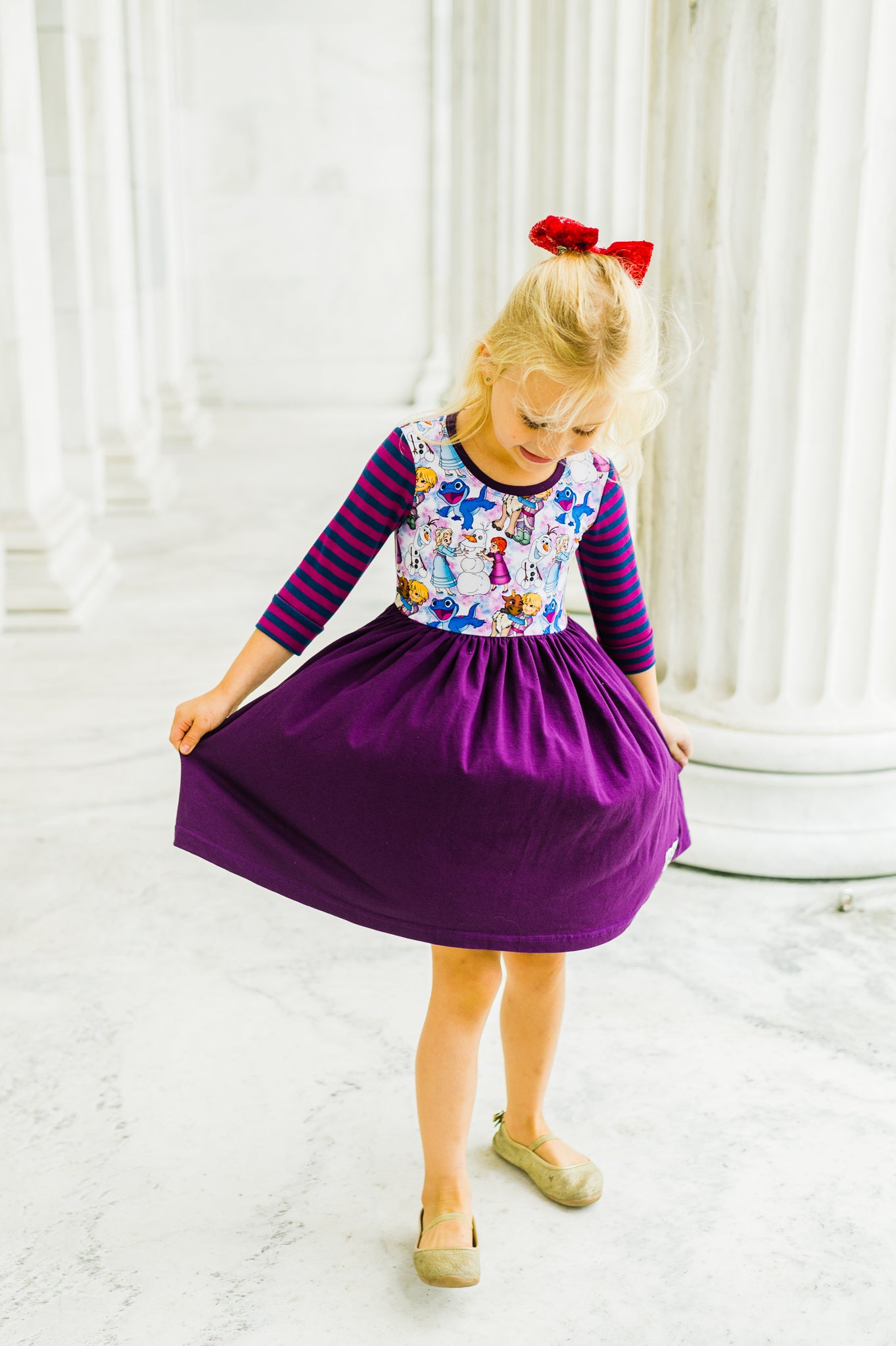 Frozen 3/4 sleeve Lap Dress (ships in 2 weeks)
