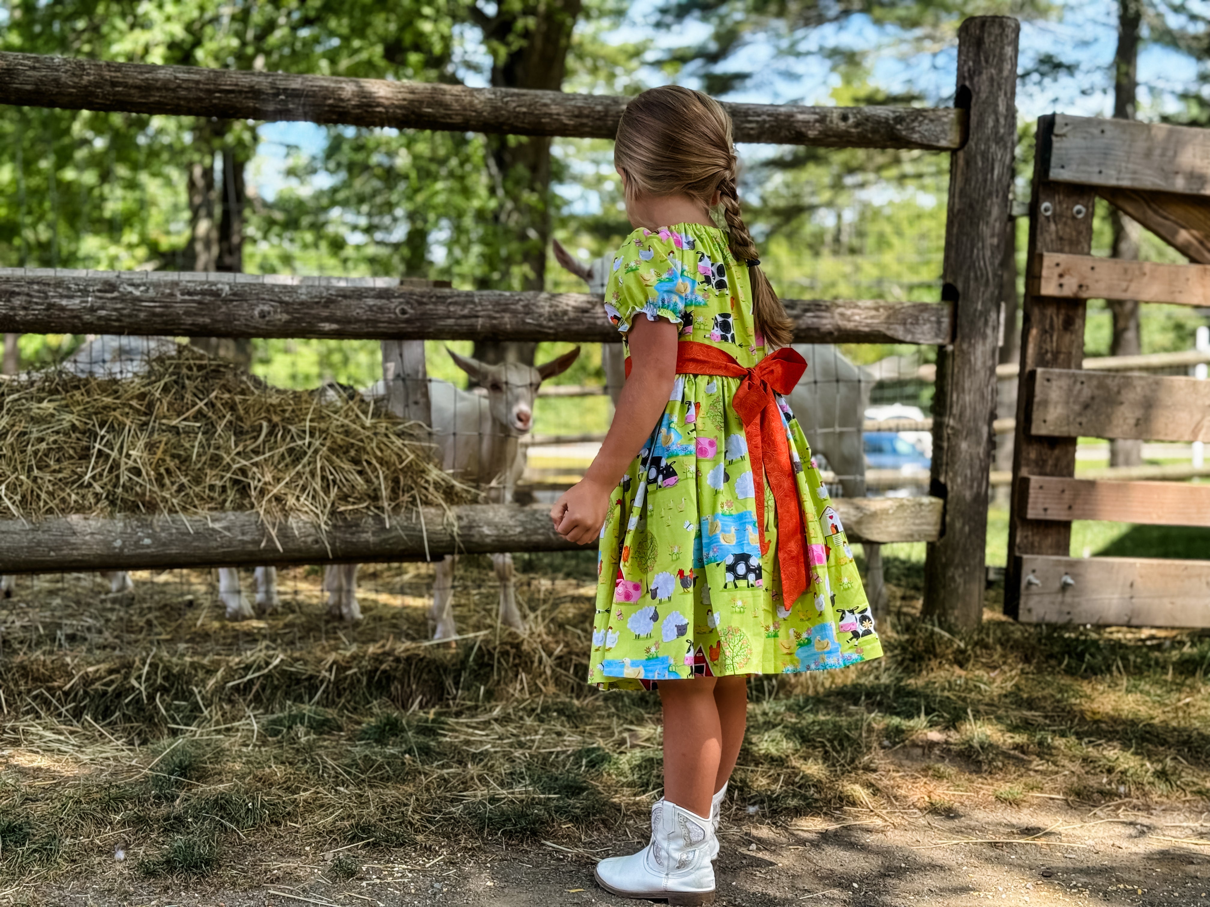 Farm Living Puff Sleeved Twirl dress (ships in 2 weeks)