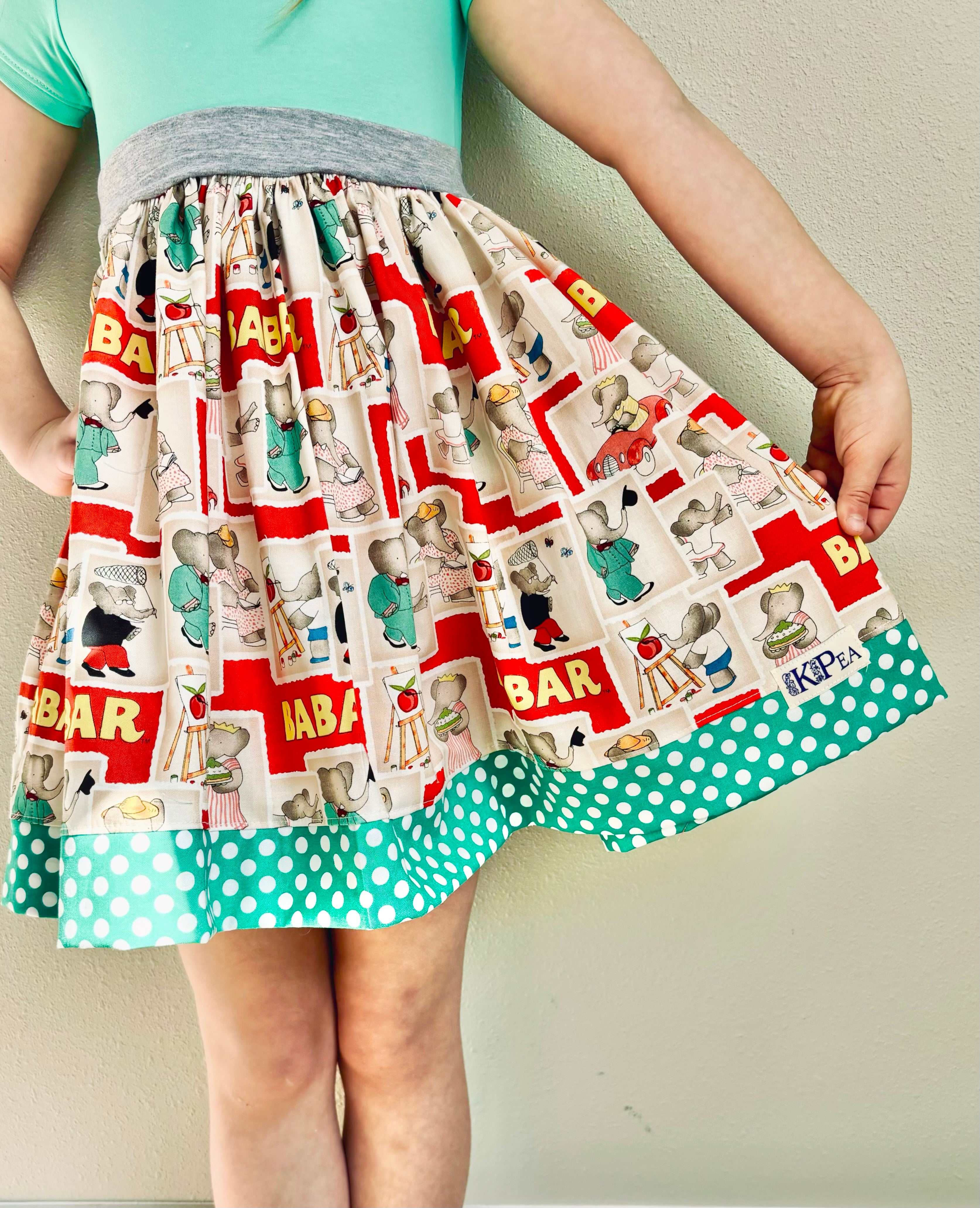 Babar in the City Twirl Dress (Ships in 2 Weeks)