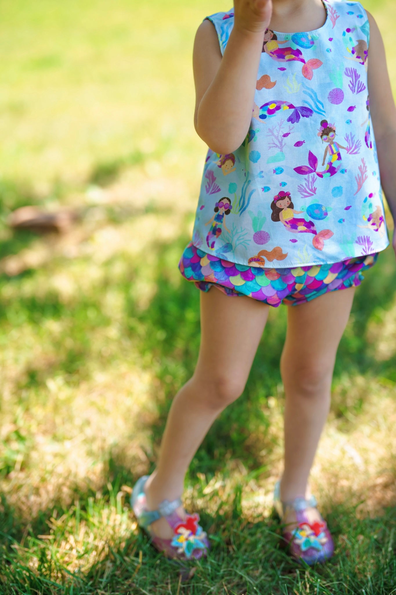 Under the Sea Mermaid X top and bloomer set (ships in 2 weeks)