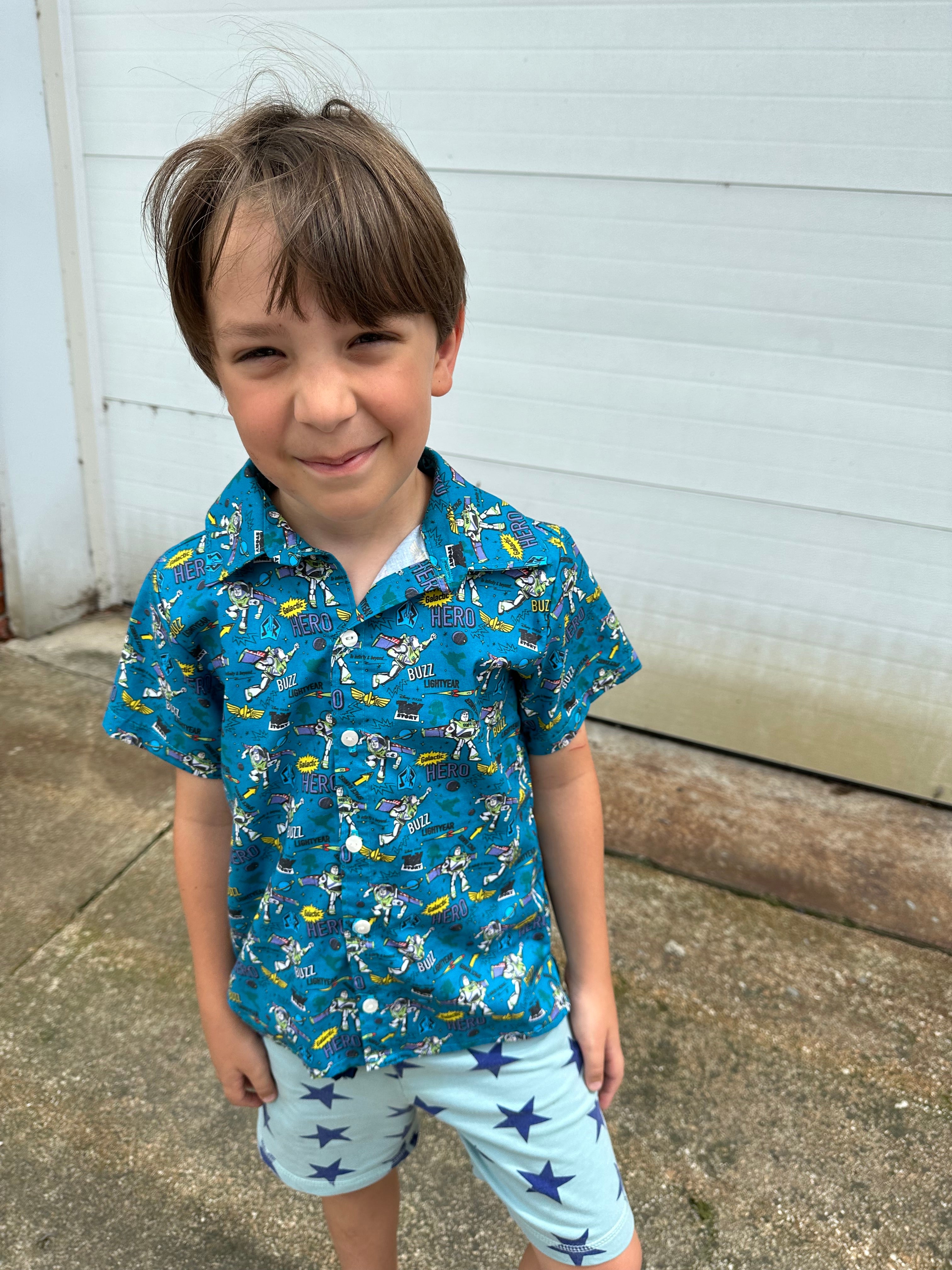To Infinity and Beyond Oxford Button Up Shirt (ships in 2 weeks)
