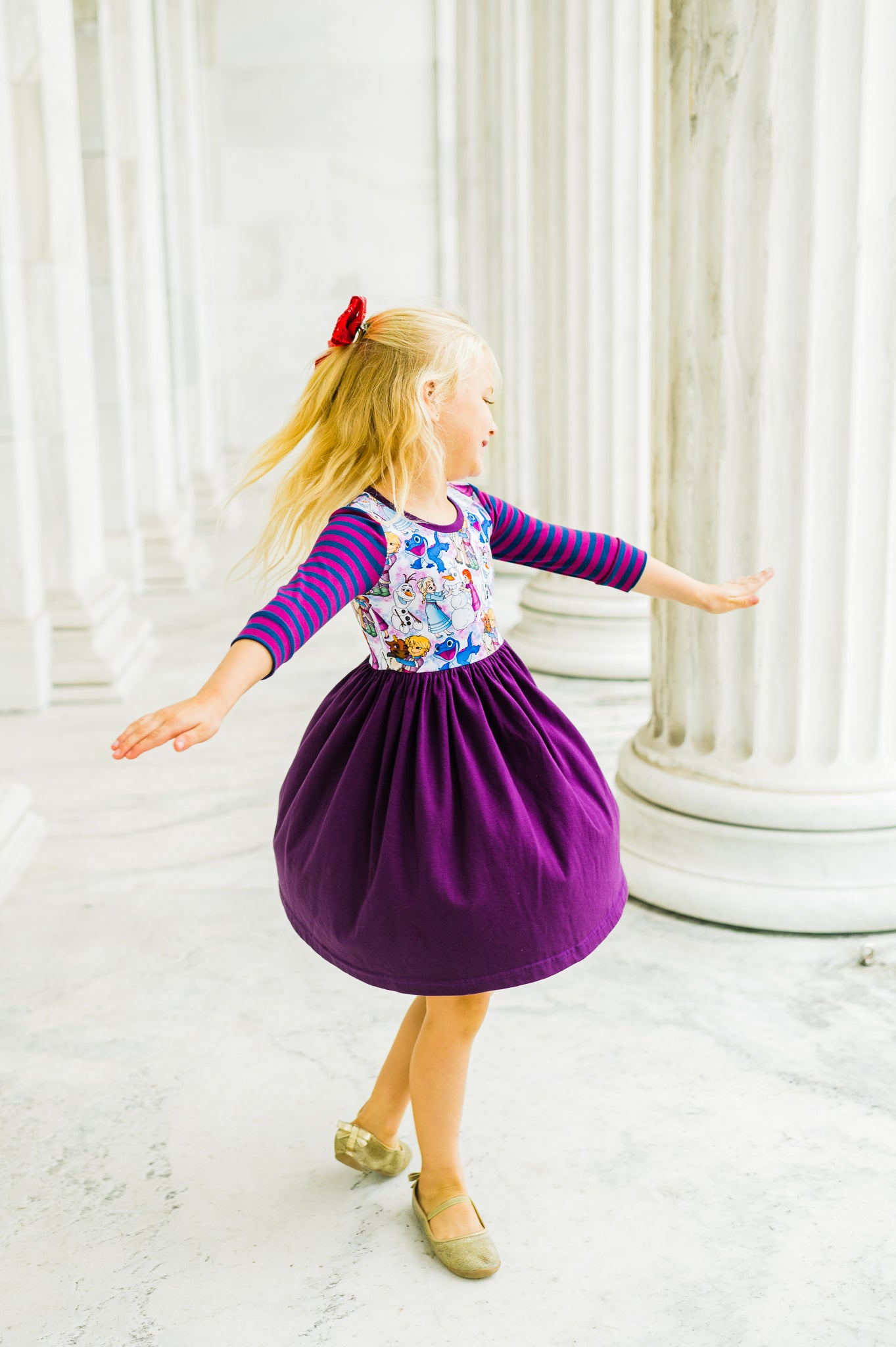 Frozen 3/4 sleeve Lap Dress (ships in 2 weeks)