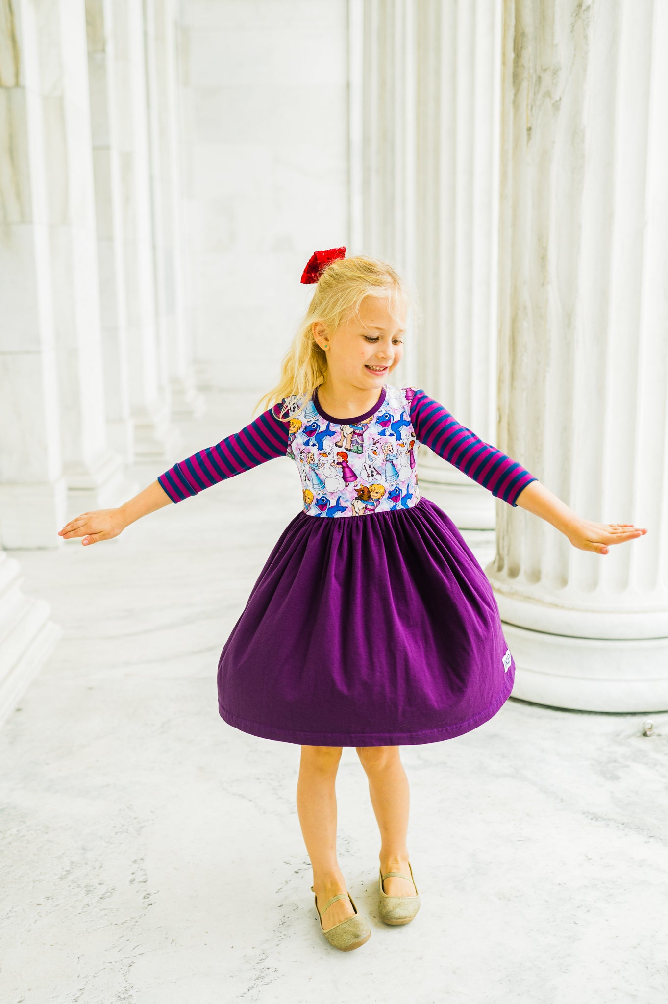 Frozen 3/4 sleeve Lap Dress (ships in 2 weeks)
