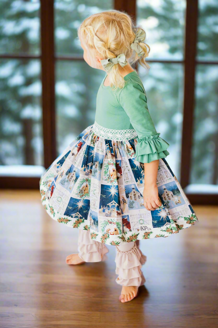 Away in a Manger Bailey Twirl dress (ships in 2 weeks)