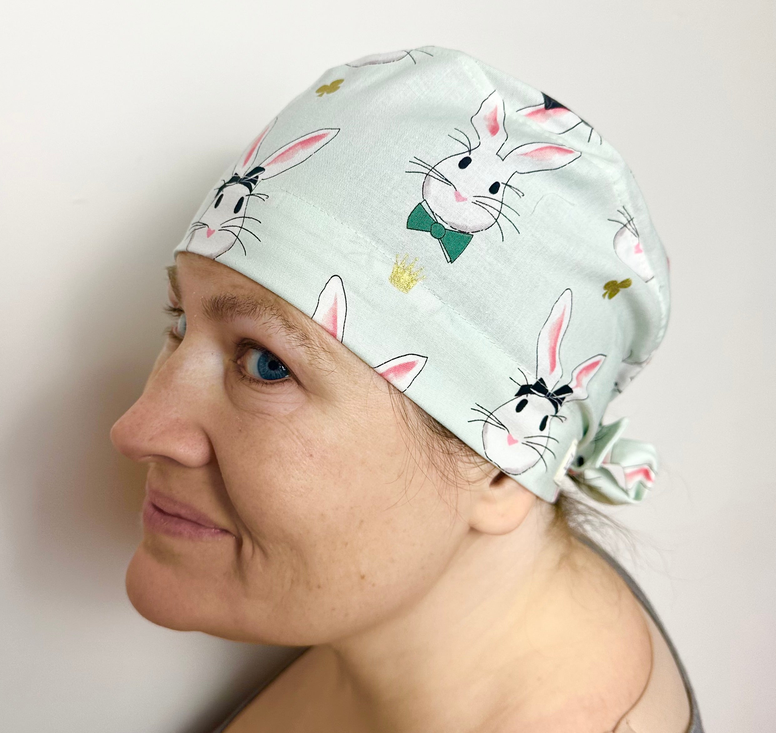 Hoppy Life Scrub Cap Tie Back or Bouffant Style