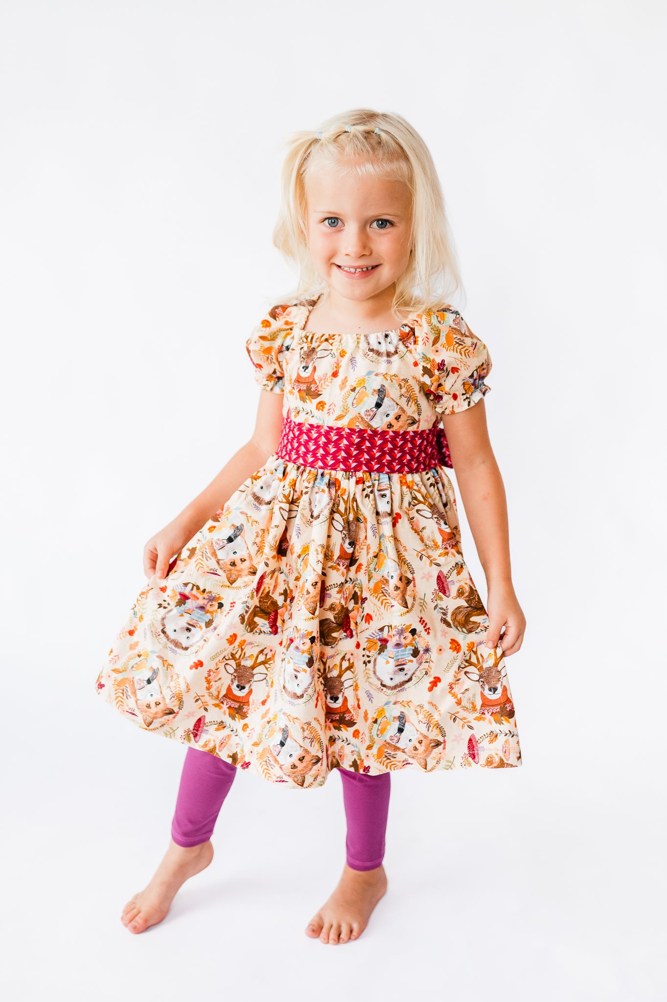 Hedgehog and Friends Peasant Dress