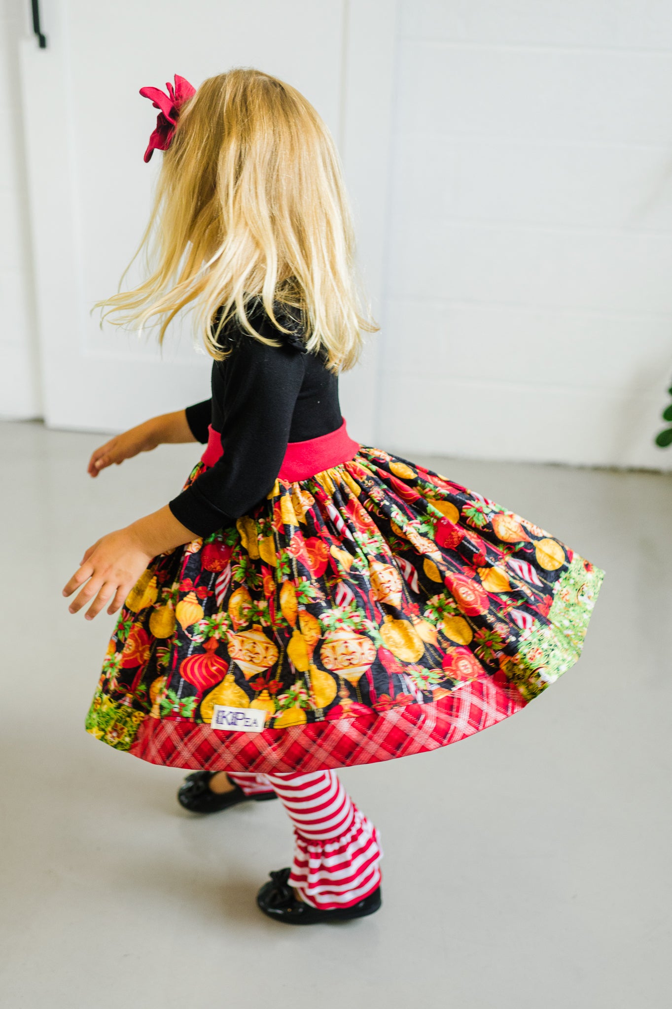 Peppermint Swirl Girls Sarah 3/4 Dress