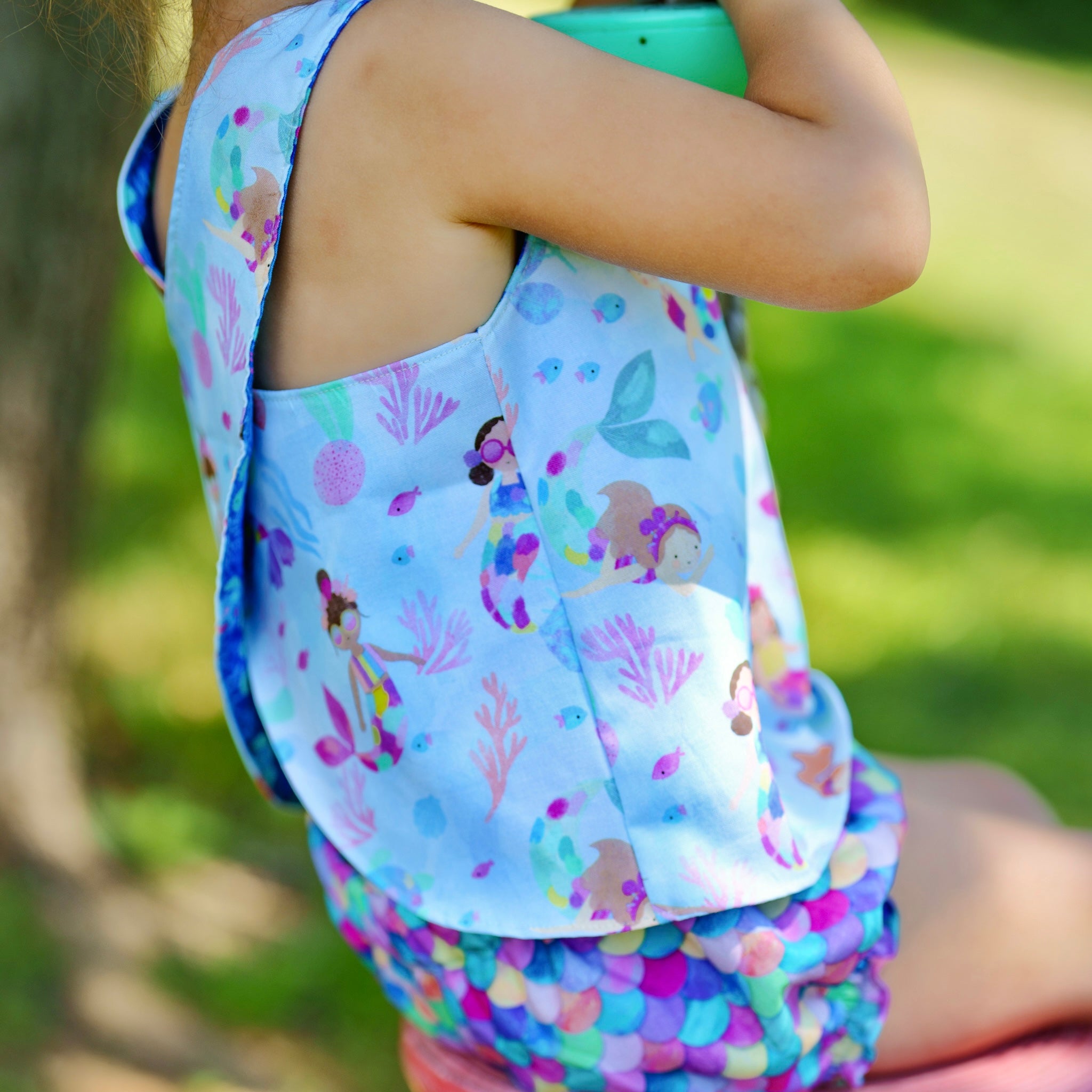 Under the Sea Mermaid X top and bloomer set (ships in 2 weeks)