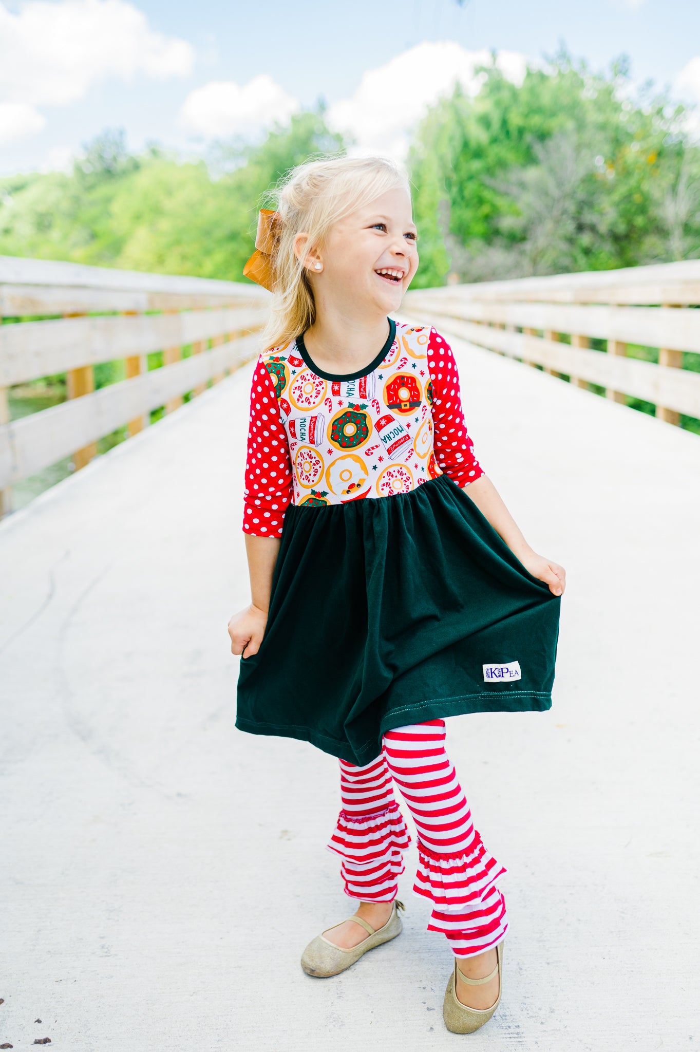 Christmas Treats 3/4 sleeve Lap Dress (ships in 2 weeks)