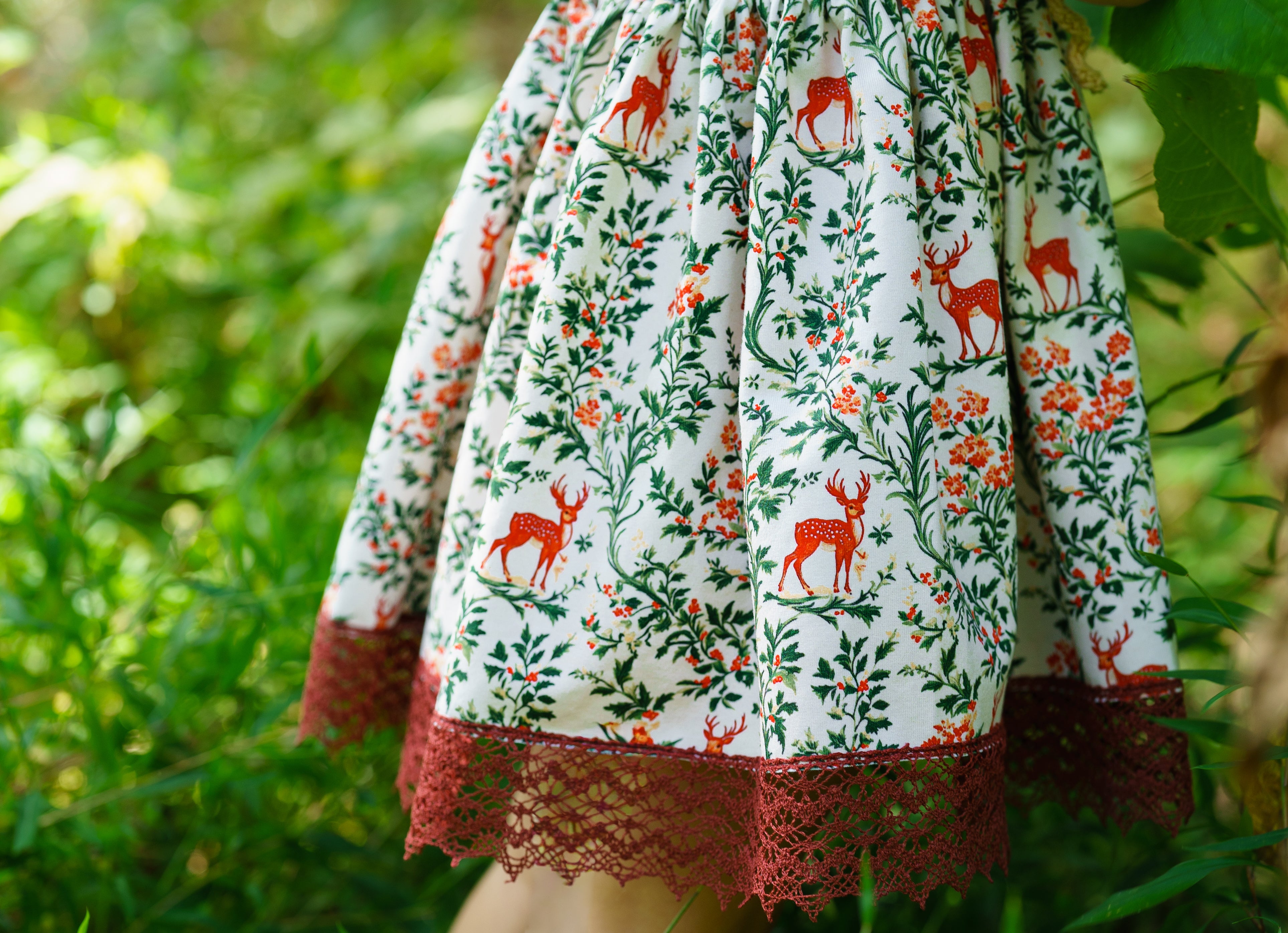 Deer Holly Puff sleeve Knit Dress (ships in 2 weeks)